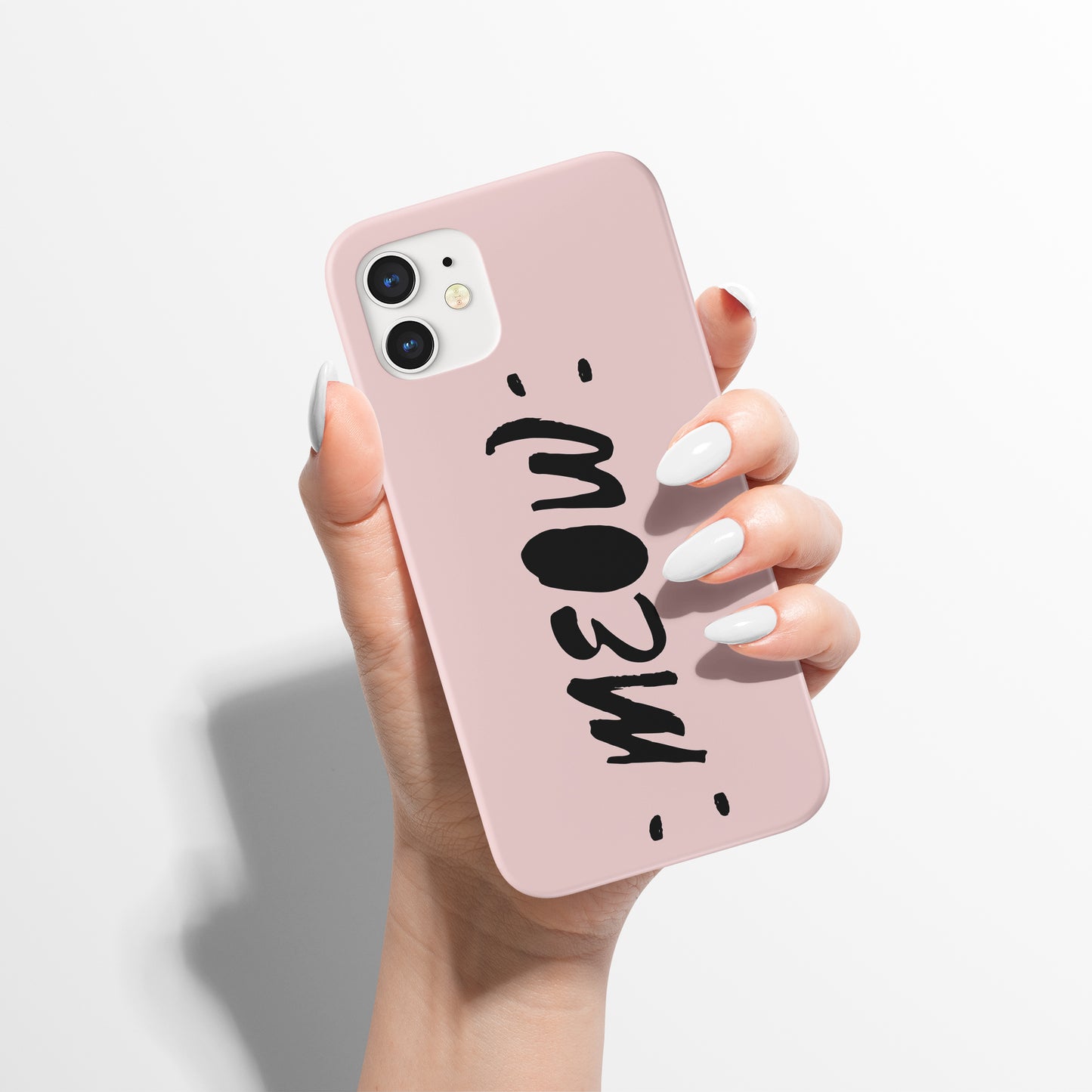 Meow, Cute Baby Pink iPhone Case - HypeSheriff