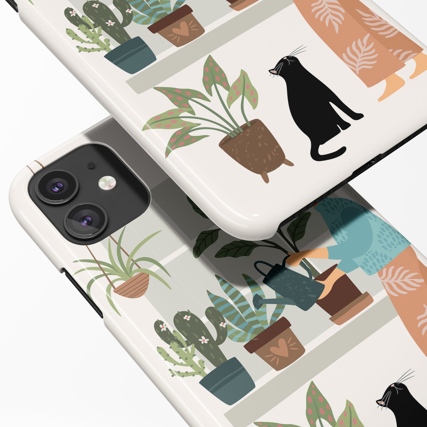 Cat Lady Plant Lady iPhone Case - HypeSheriff