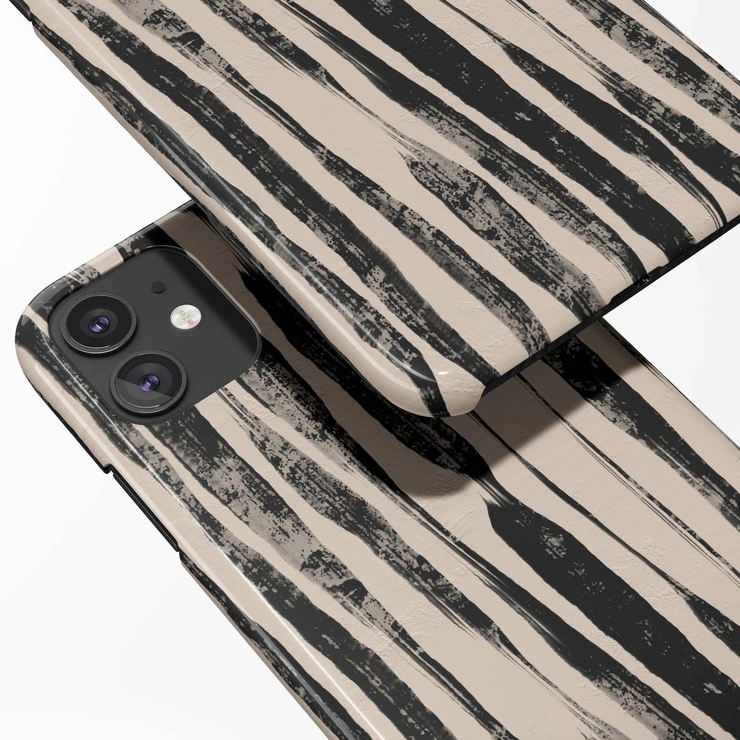 Abstract Painted Black Lines iPhone Case - HypeSheriff
