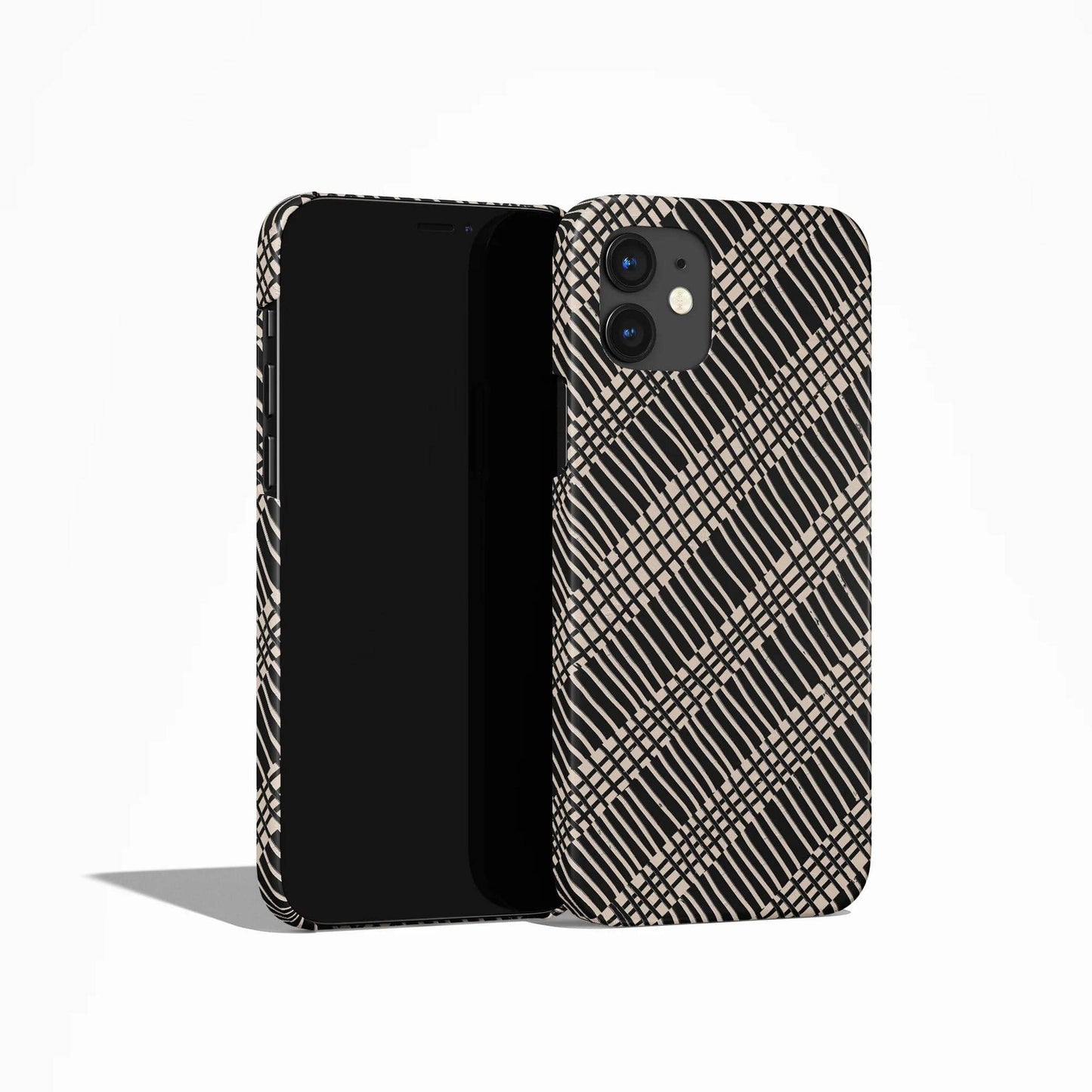 Black Neutral Pattern iPhone Case - HypeSheriff