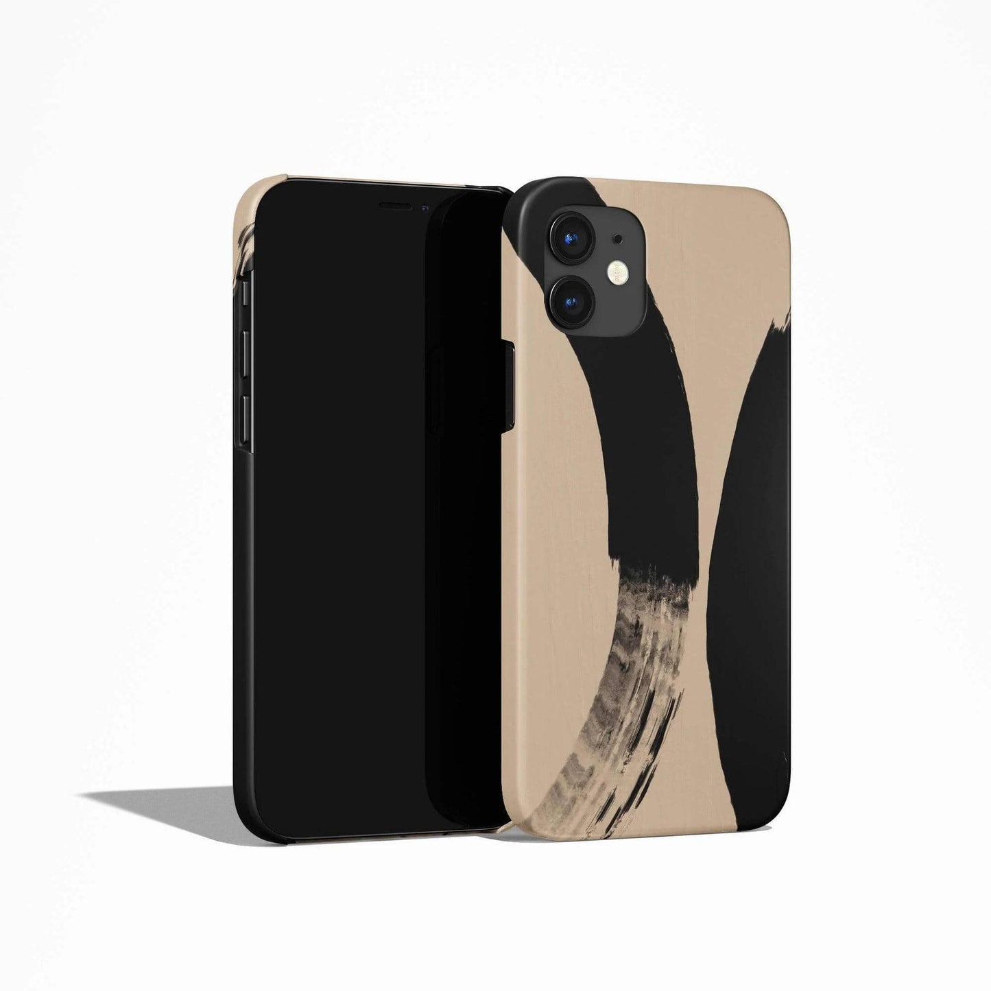 Black Brushes Minimalist Art iPhone Case - HypeSheriff