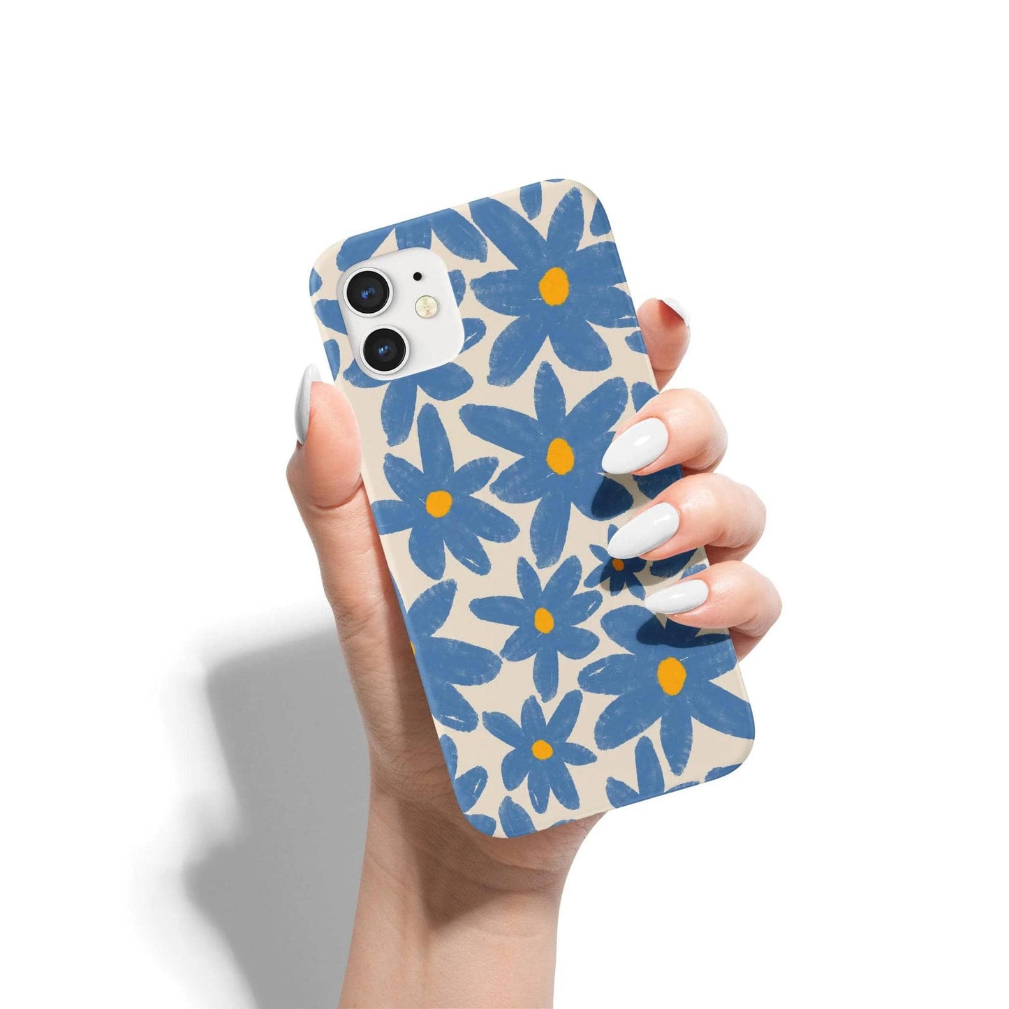 Cute Retro Blue Flowers iPhone Case - HypeSheriff