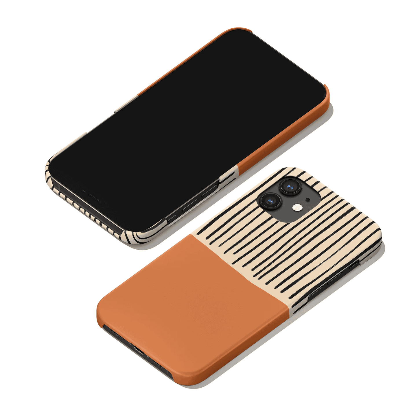 Mid Century Modern Orange iPhone Case - HypeSheriff