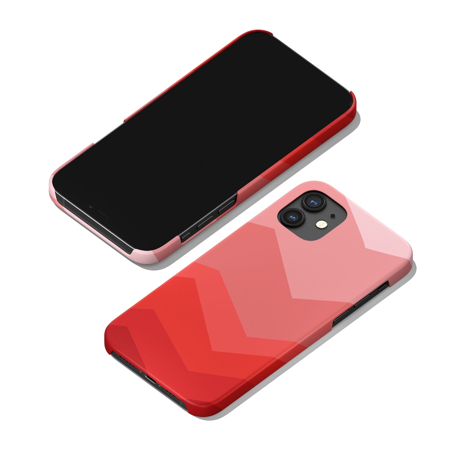 Red Pink Modern Pattern iPhone Case - HypeSheriff