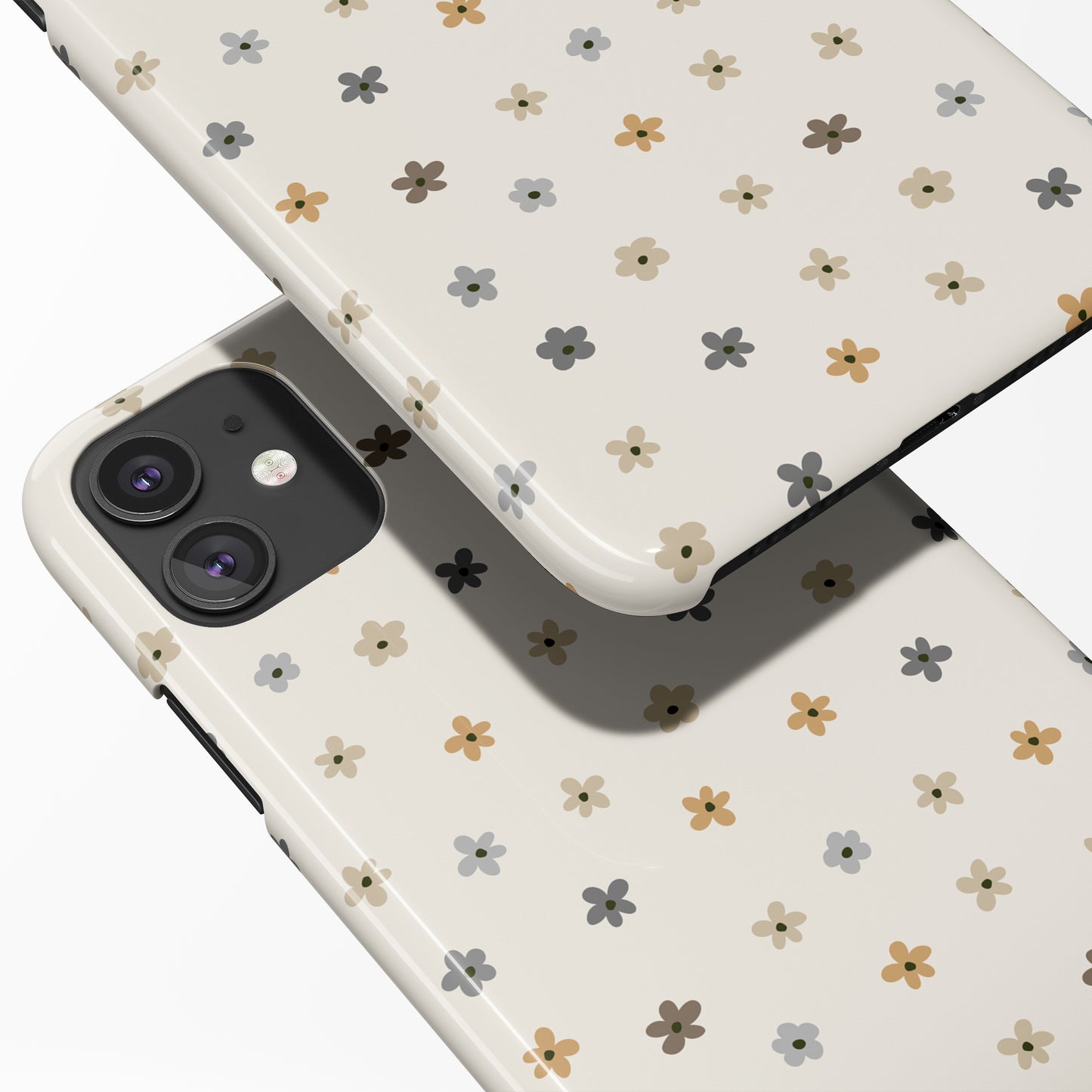Tiny Boho Beige Flowers iPhone Case - HypeSheriff