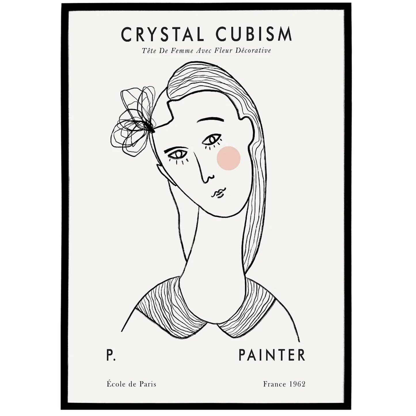 Line Art Woman - Cubism Poster - HypeSheriff