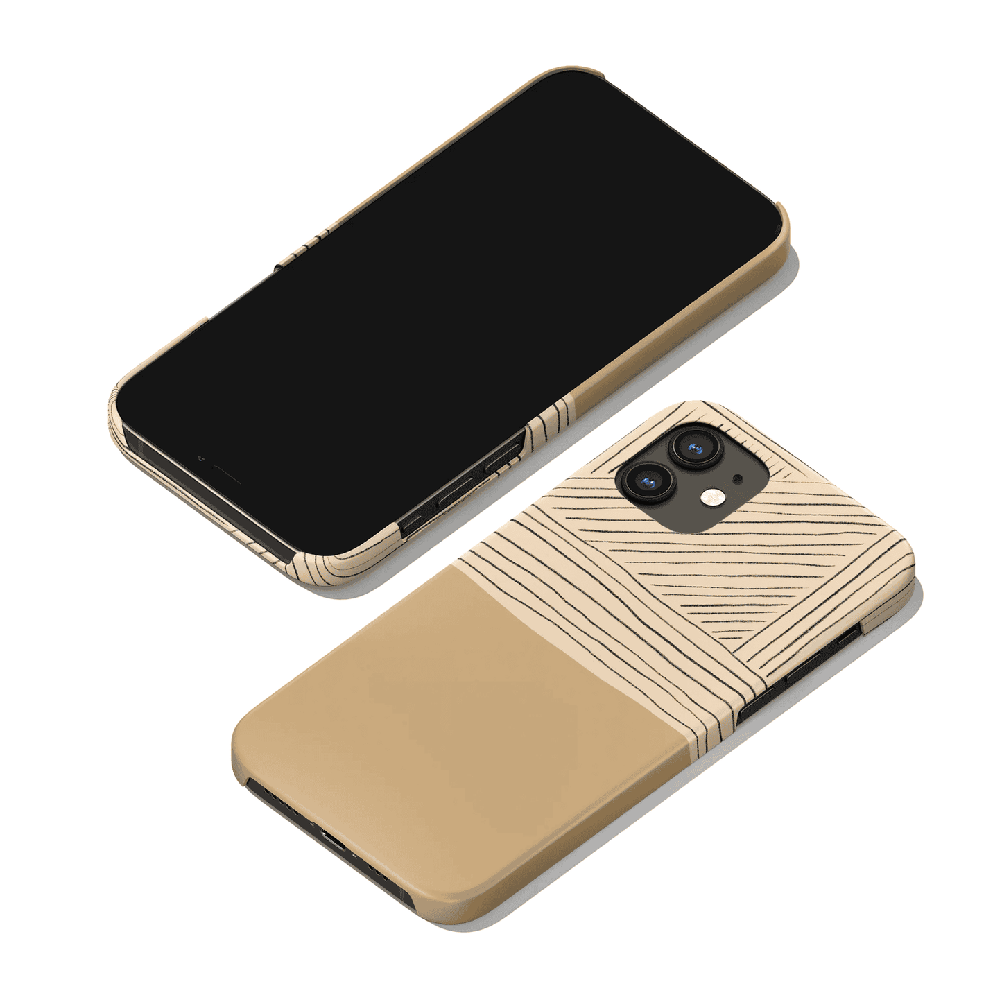 Minimalist Rustic Beige iPhone Case - HypeSheriff