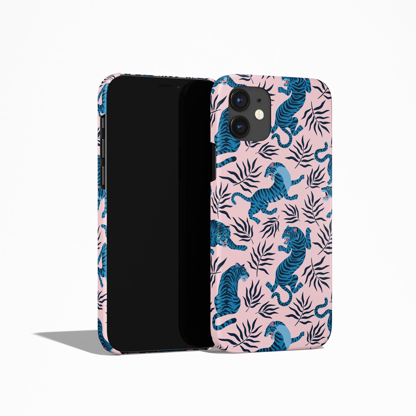 Blue Tigers Big Cats Pattern iPhone Case - HypeSheriff