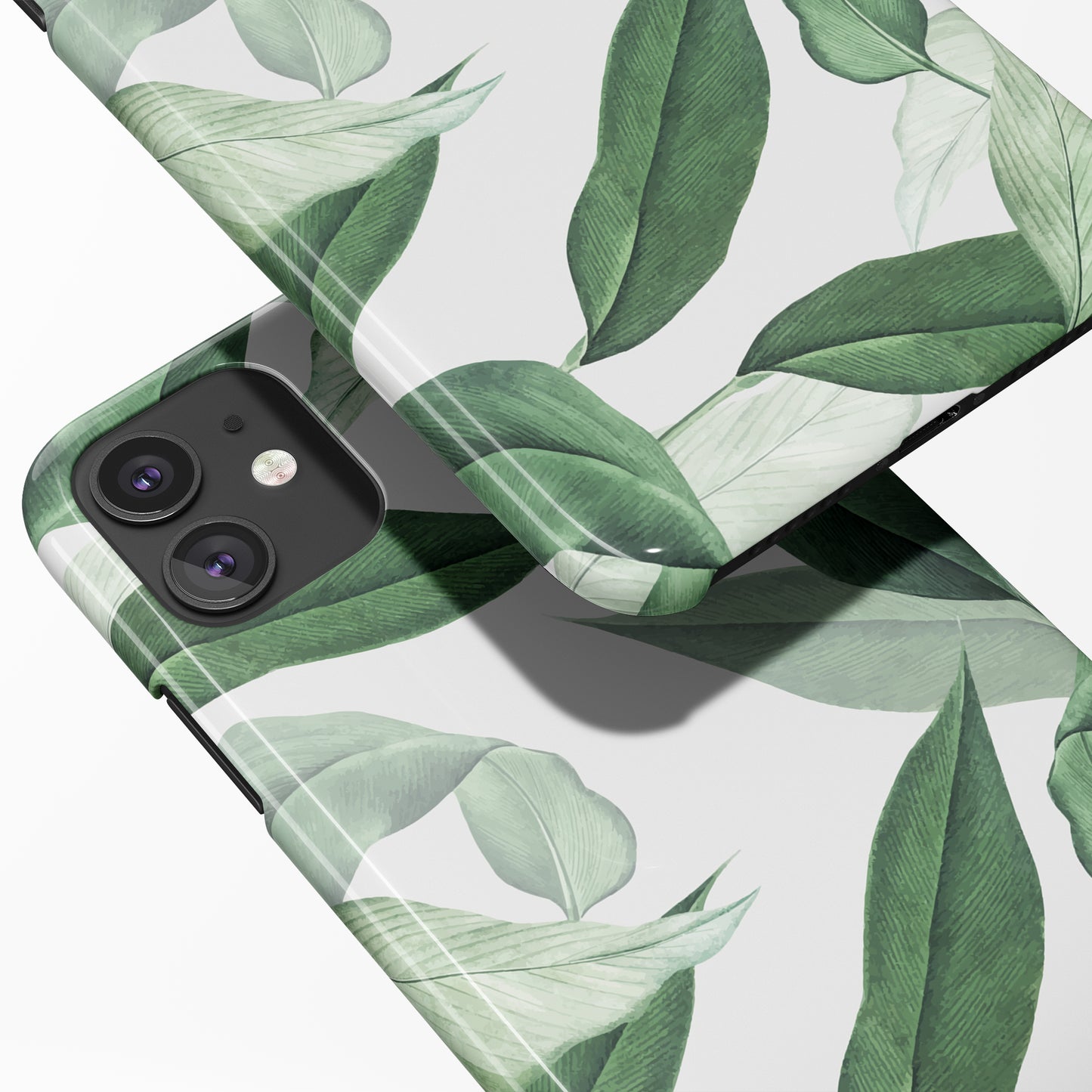 Green Leaves Nature Art iPhone Case - HypeSheriff
