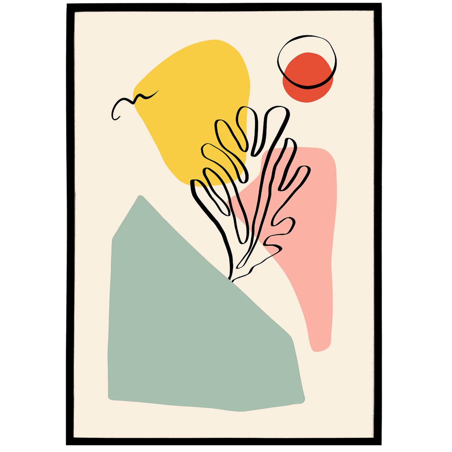 Contemporary Floral Composition Poster - HypeSheriff