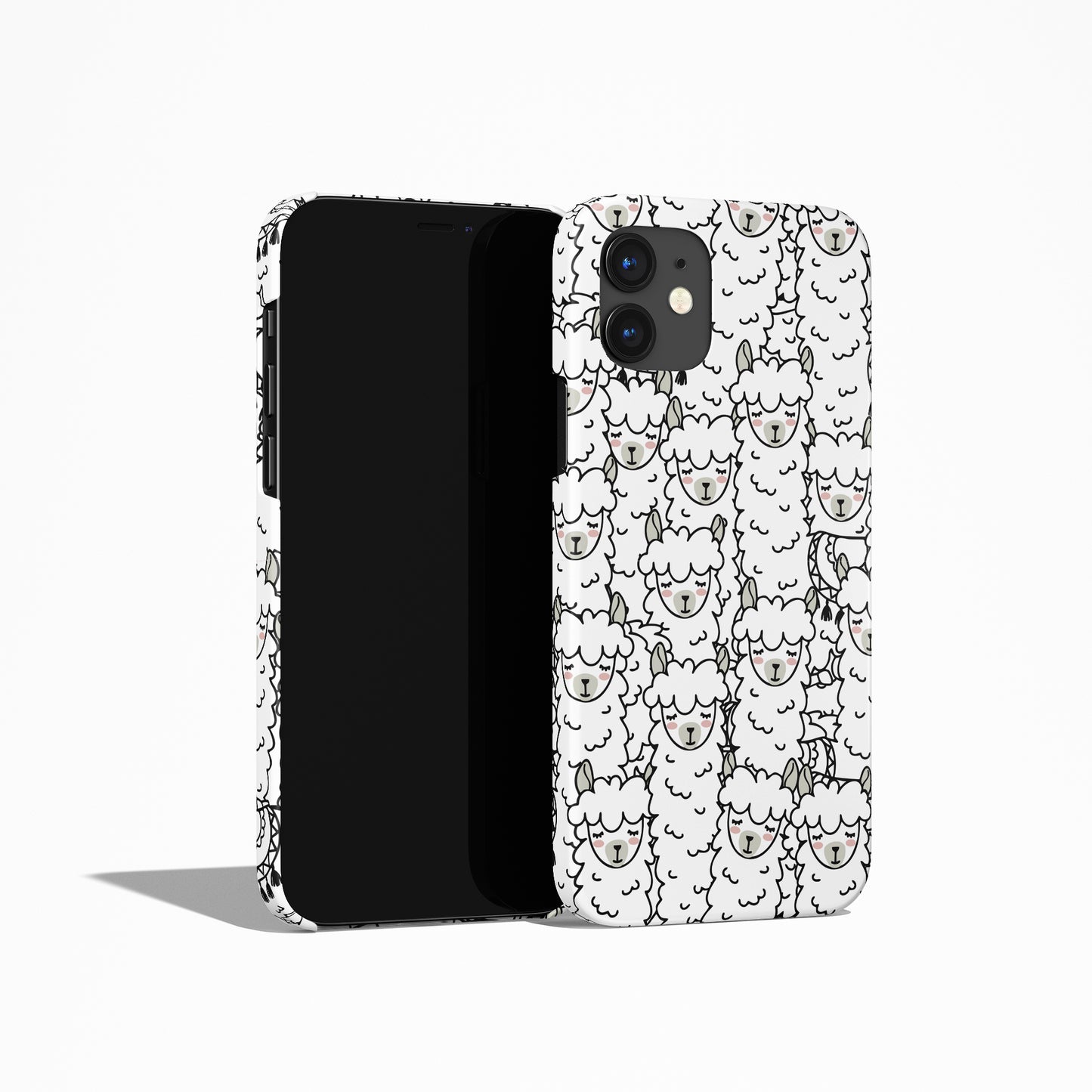 Cute Alpaca Pattern iPhone Case - HypeSheriff