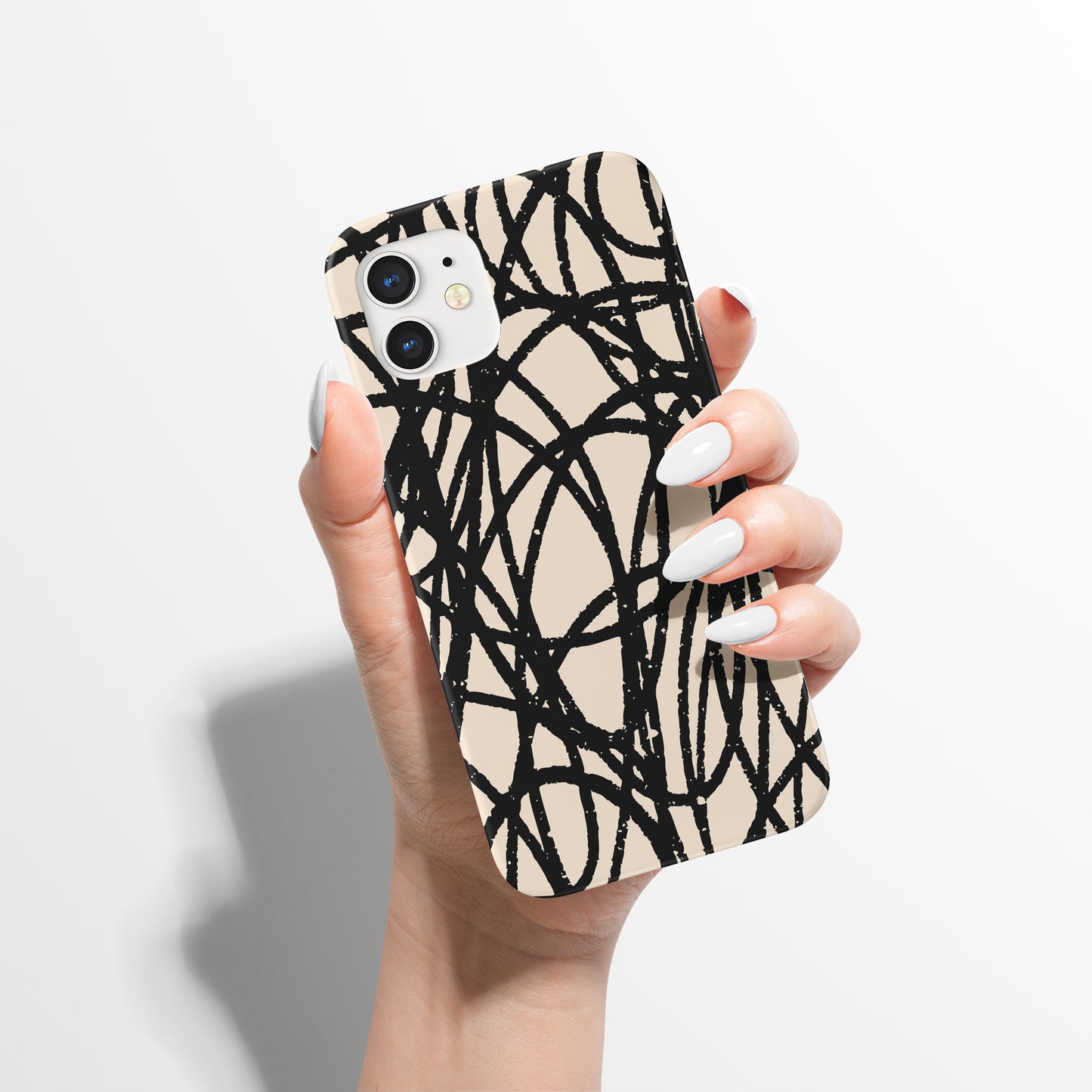 Black Ink Sketches Drawing iPhone Case - HypeSheriff