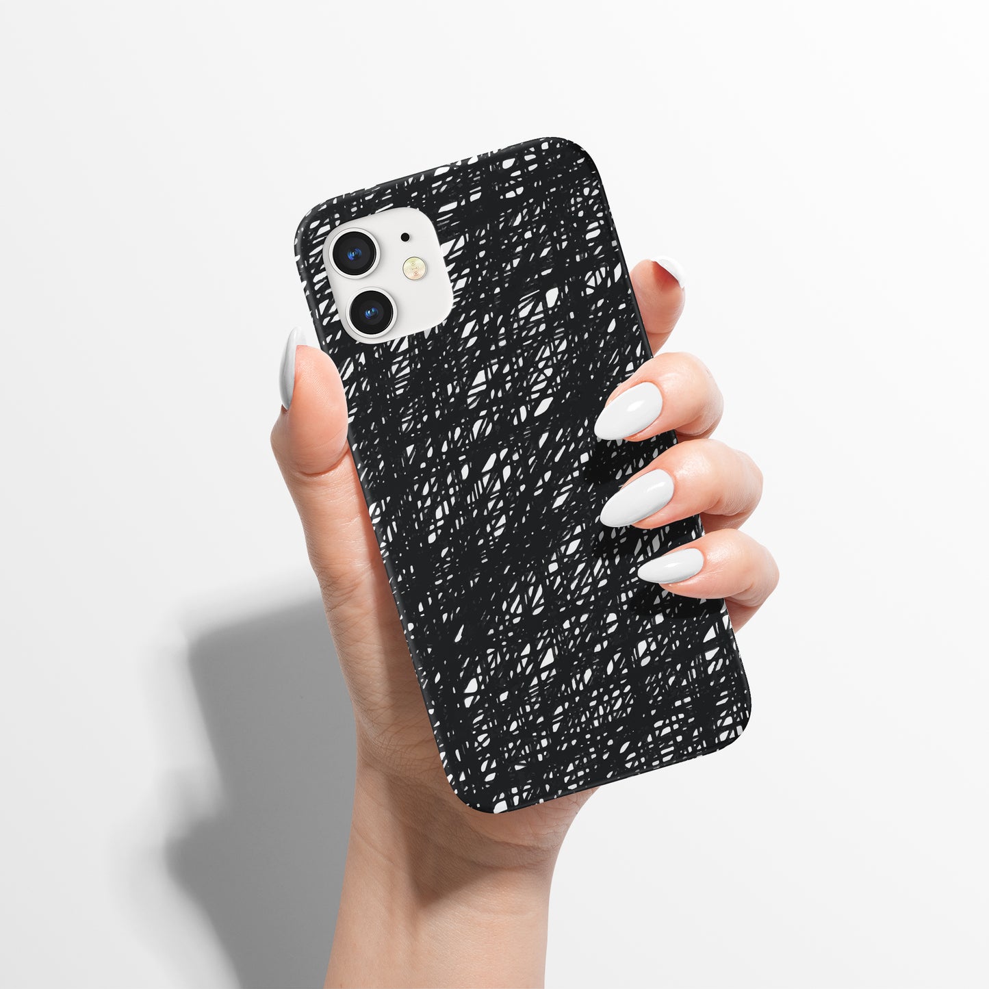 Black Ink Sketches iPhone Case - HypeSheriff