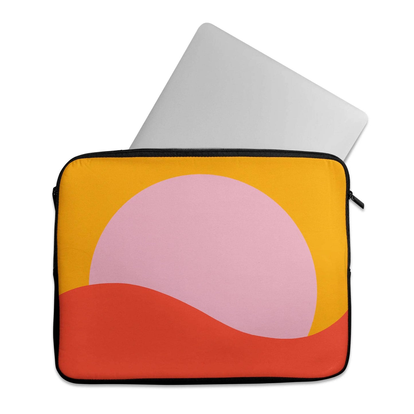Modern Minimalist Pink Sun - Laptop Sleeve - HypeSheriff