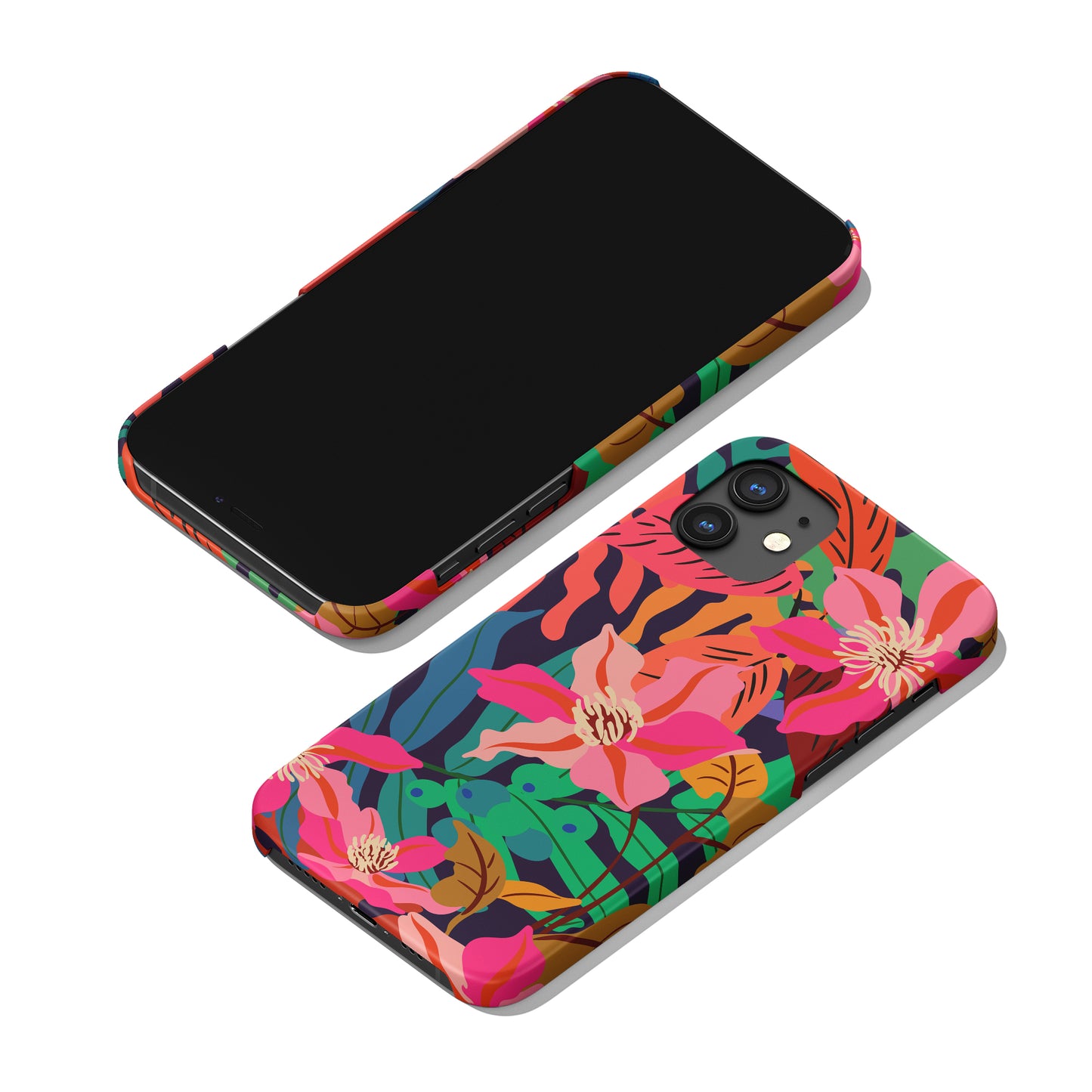 Vintage Tropical Floral Pattern iPhone Case - HypeSheriff