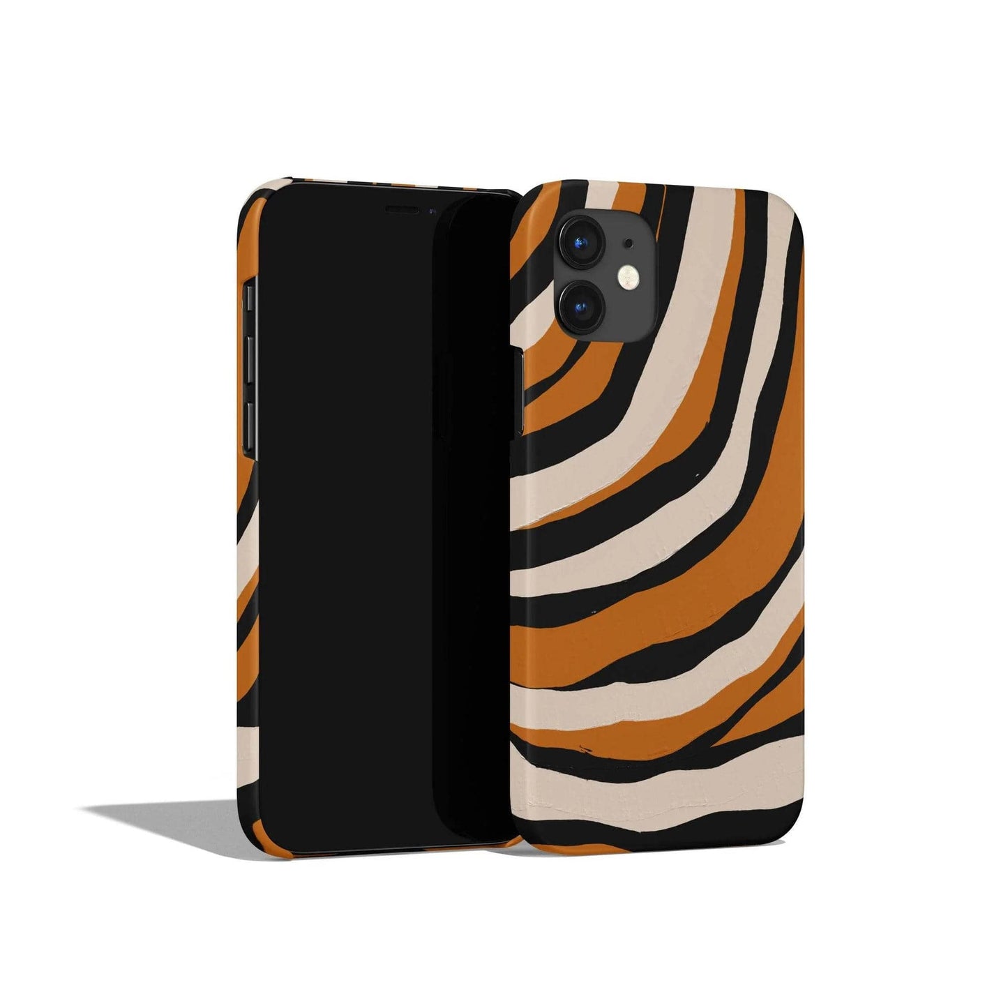 Burnt Orange Striped Pattern iPhone Case - HypeSheriff