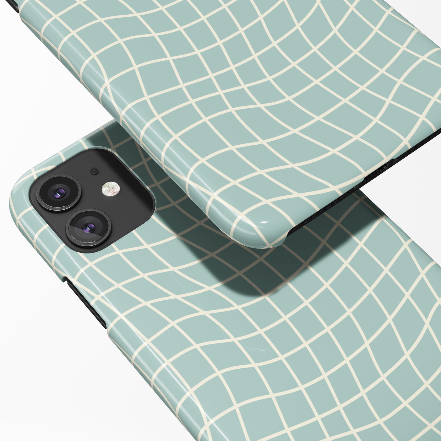 Mint Checkered iPhone Case - HypeSheriff
