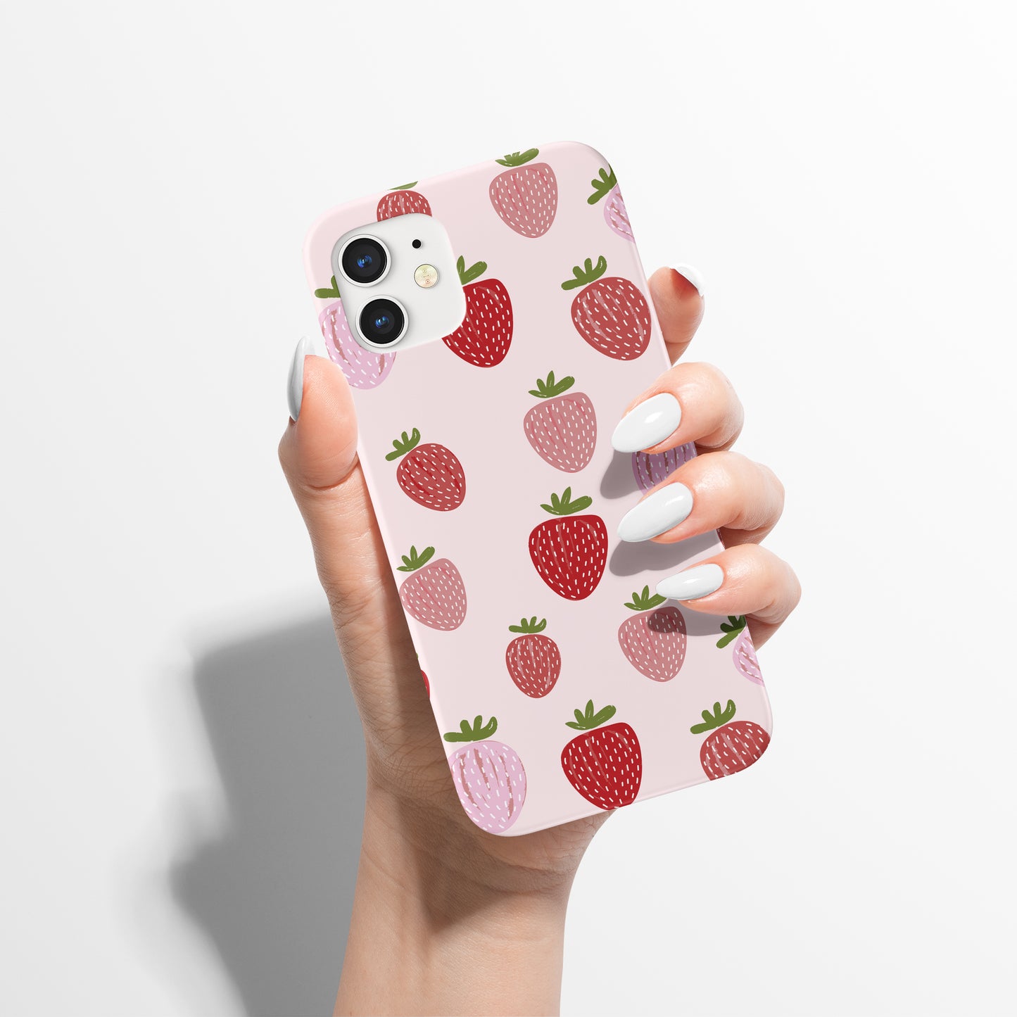 Pink Strawberry iPhone Case - HypeSheriff