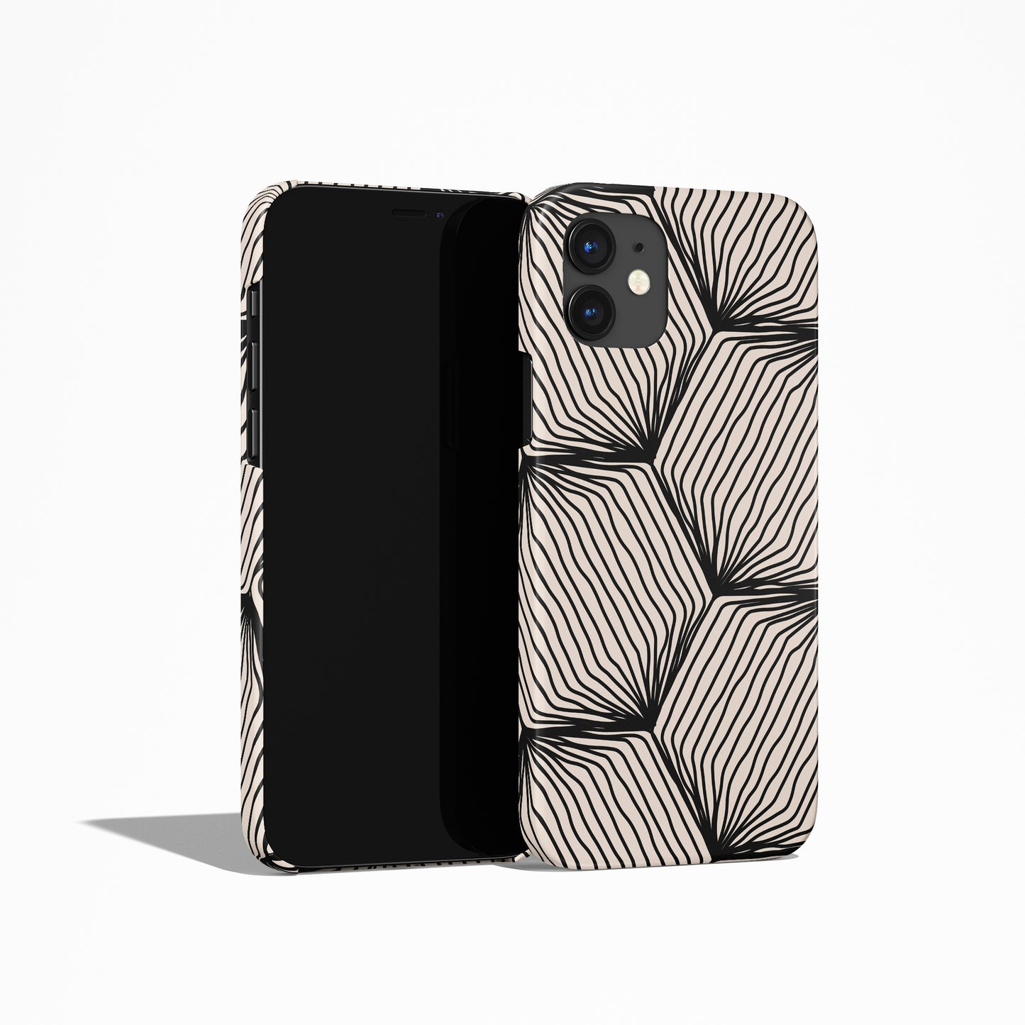 Black Lines Mid Century Modern iPhone Case - HypeSheriff