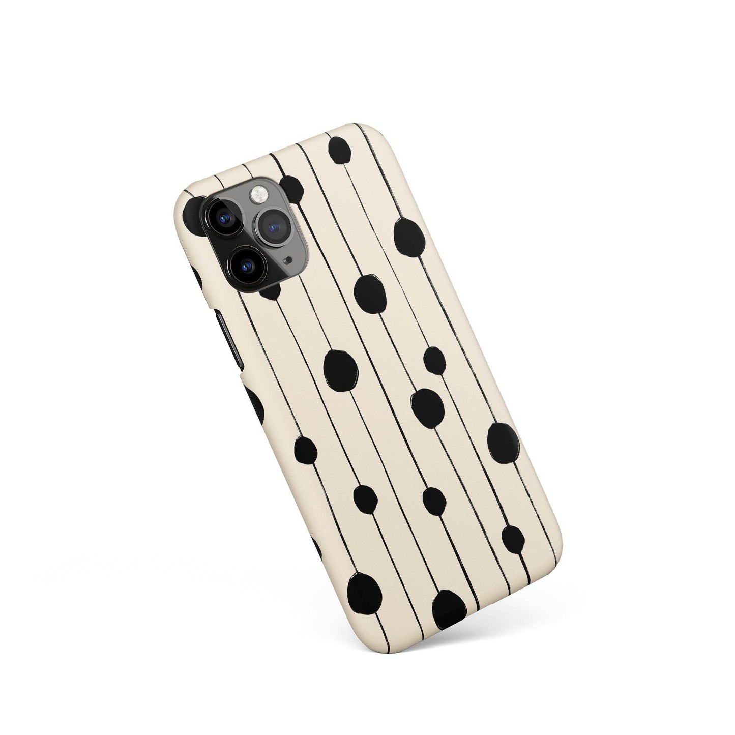 Black Dots Painting iPhone Case - HypeSheriff