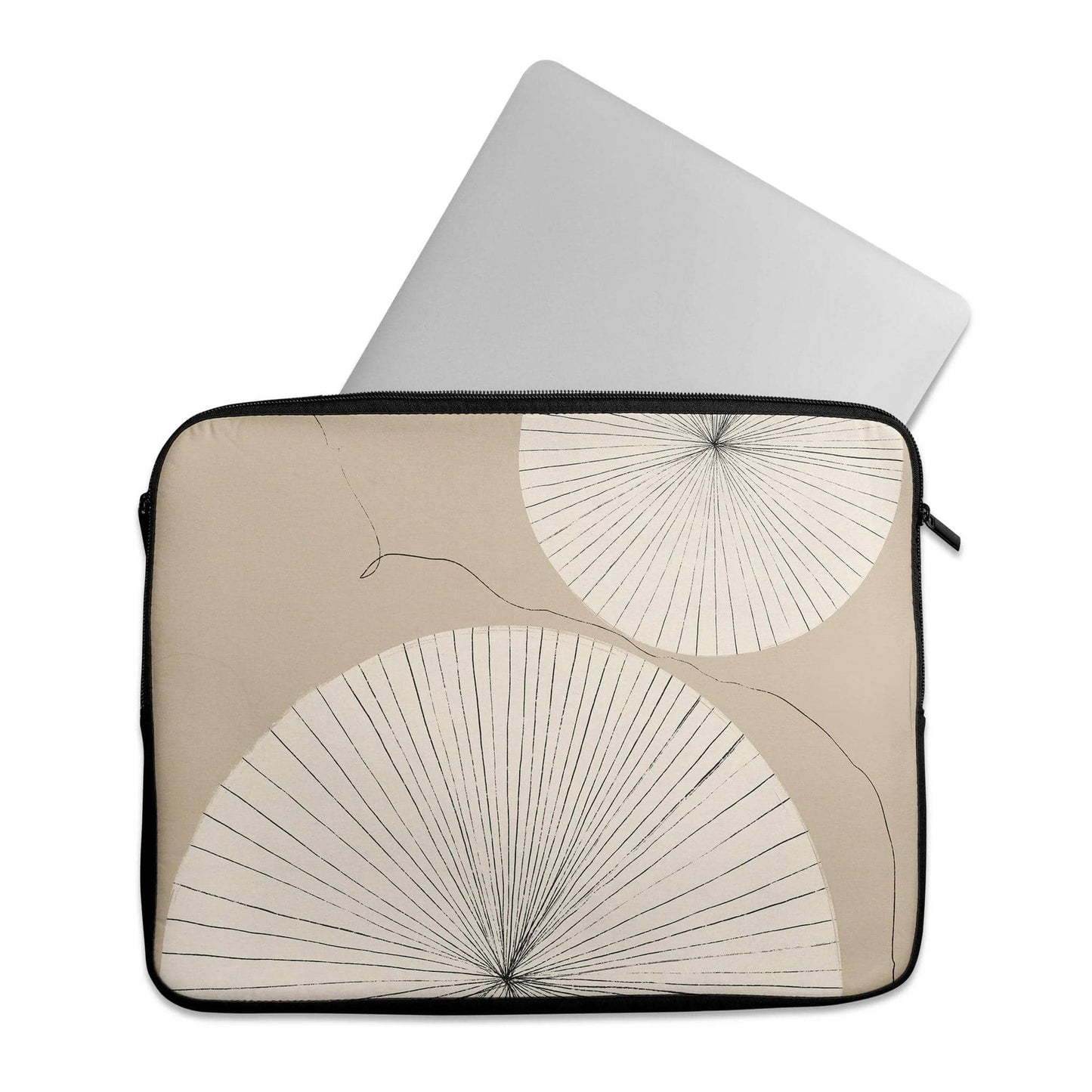 Beige Modern Art - Laptop Sleeve - HypeSheriff