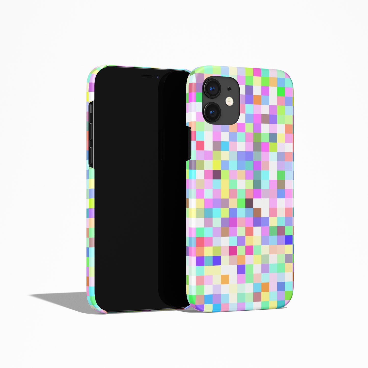 Pastel Geometric Retro Pattern iPhone Case - HypeSheriff