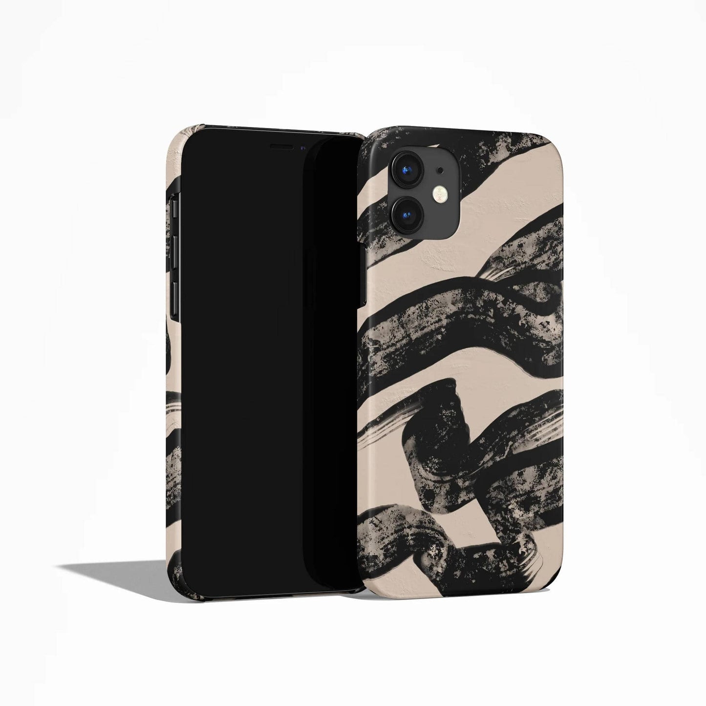 Abstract Black Ink Line iPhone Case - HypeSheriff