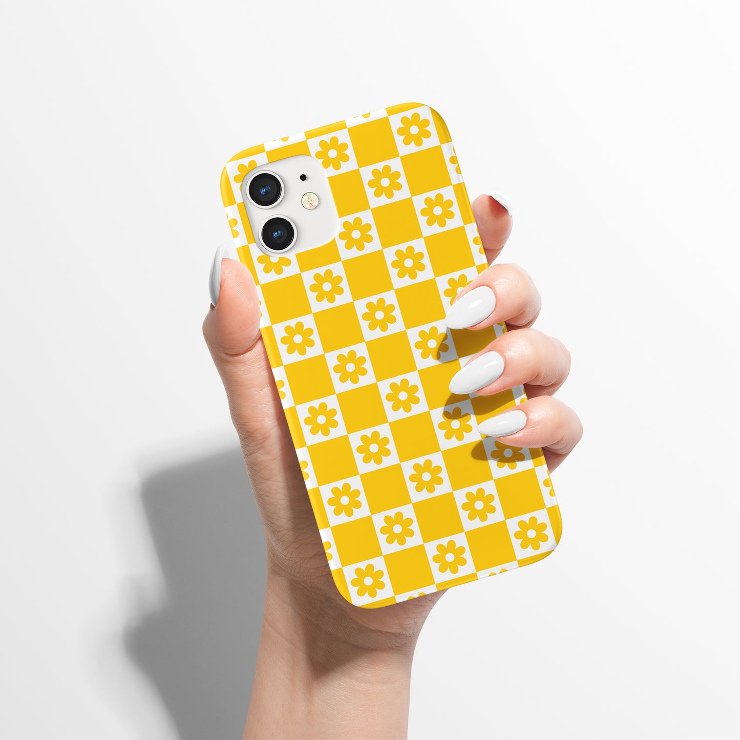 Yellow Retro Checkboard iPhone Case - HypeSheriff