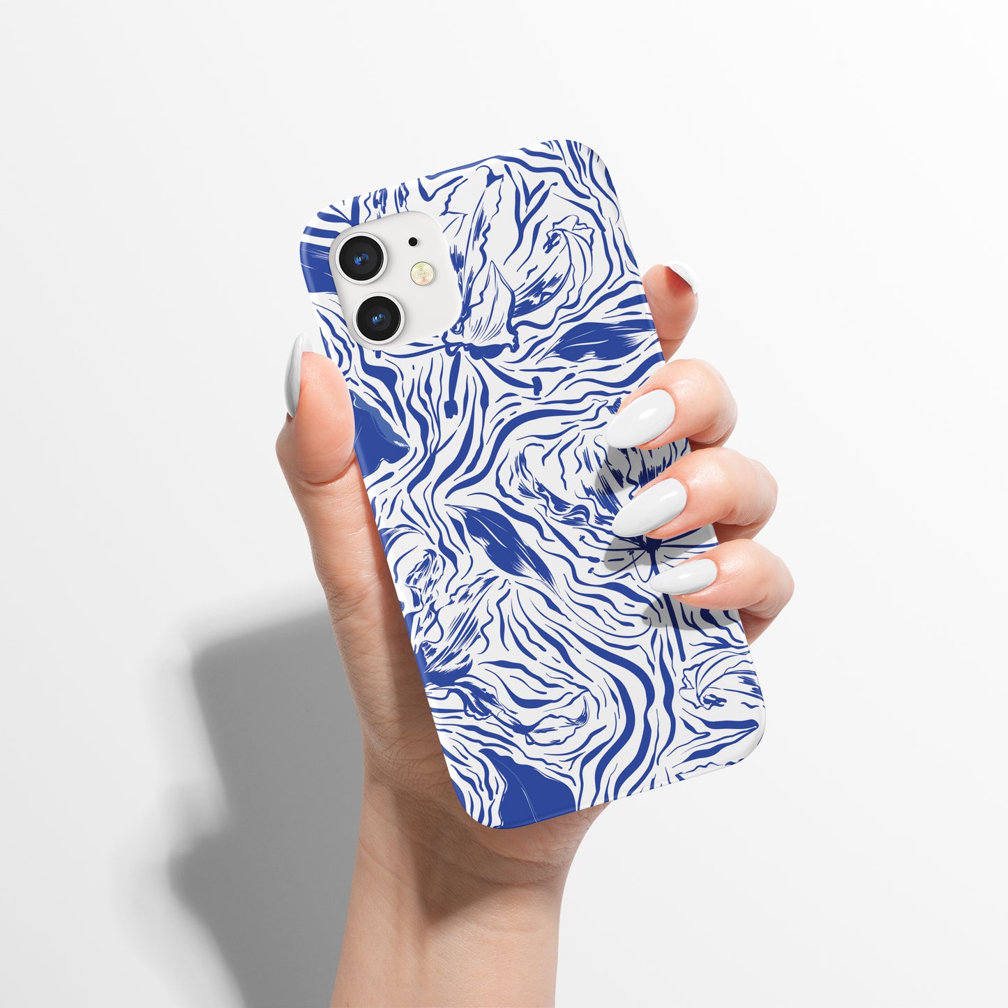 Blue Swirl Abstract Pattern iPhone Case - HypeSheriff