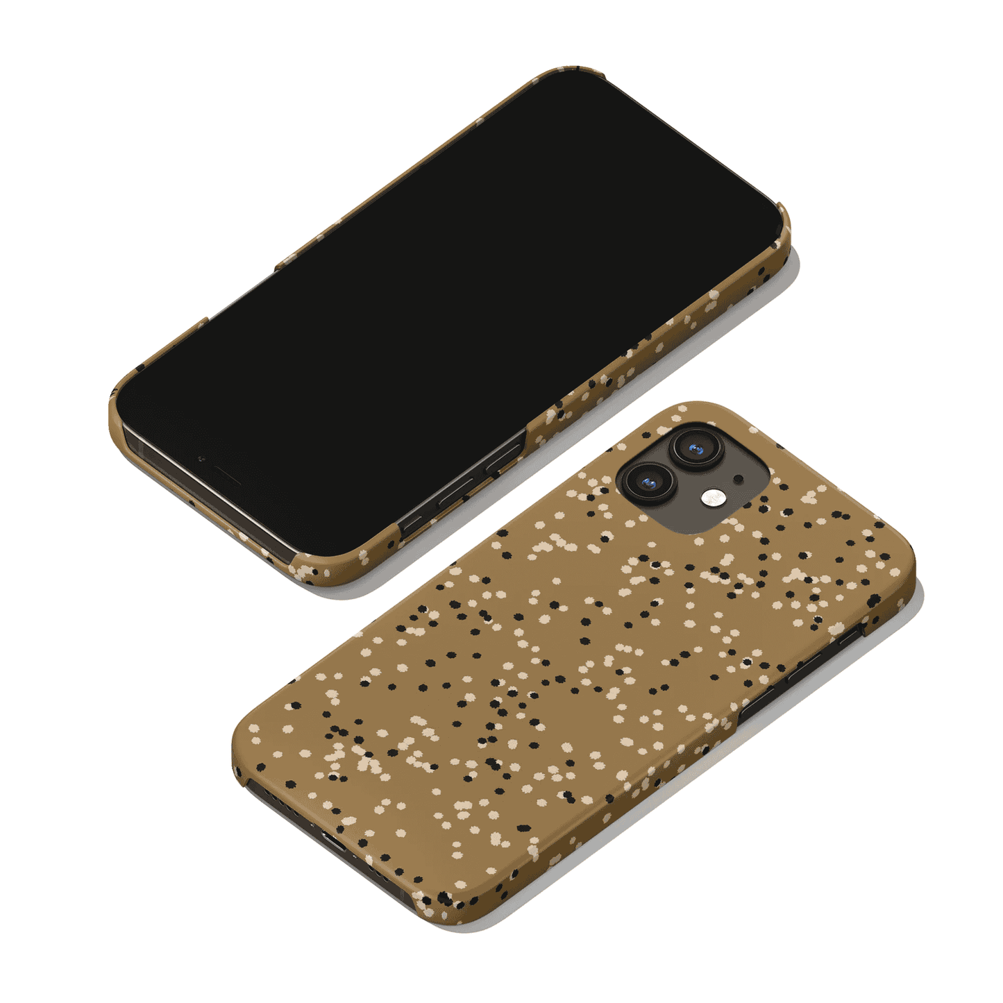 Brown Beige Boho Dots iPhone Case - HypeSheriff