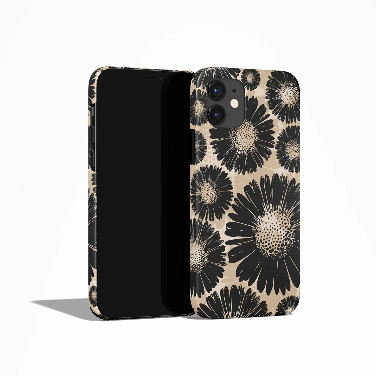 Vintage Black Flowers Art iPhone Case - HypeSheriff