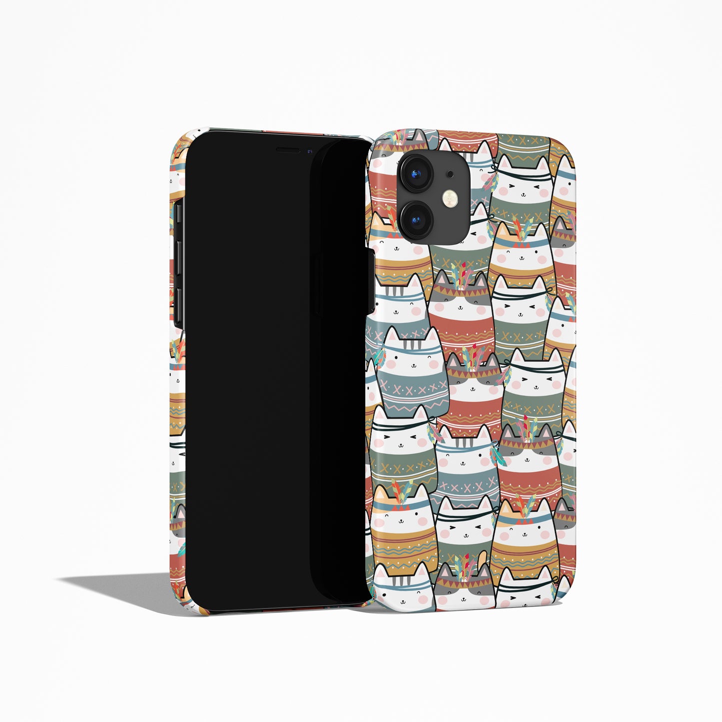 Tribal Etno Cat Pattern iPhone Case - HypeSheriff