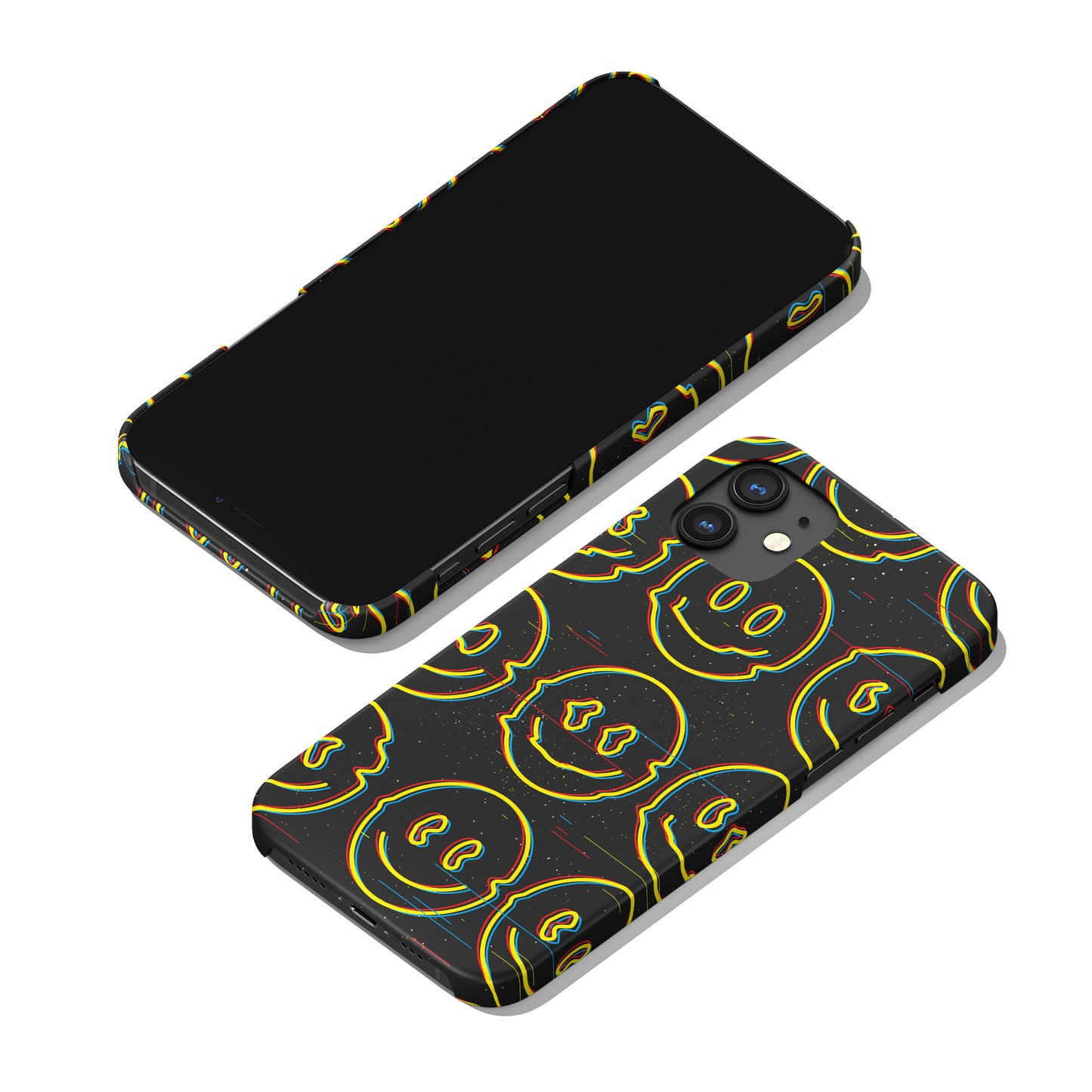 Black Dripping Smiley iPhone Case - HypeSheriff