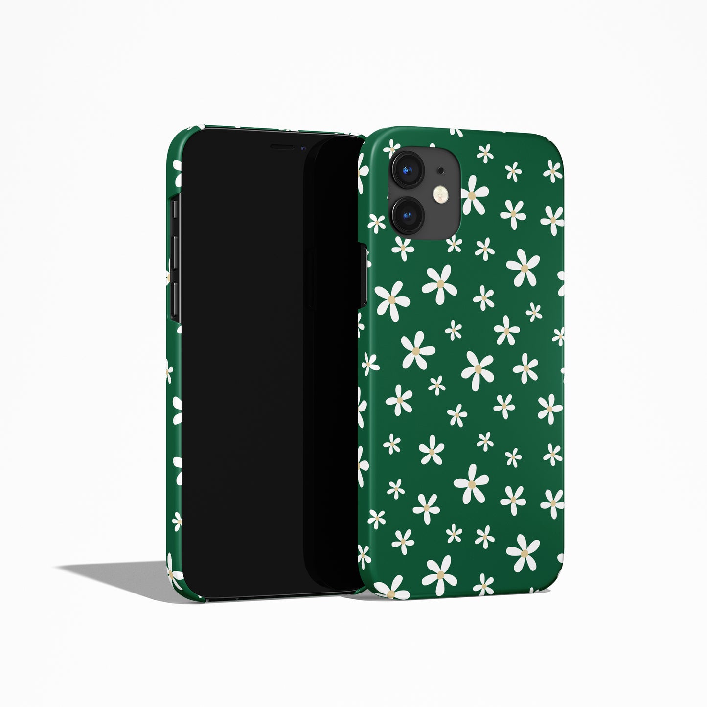 Green Retro Flowers iPhone Case - HypeSheriff