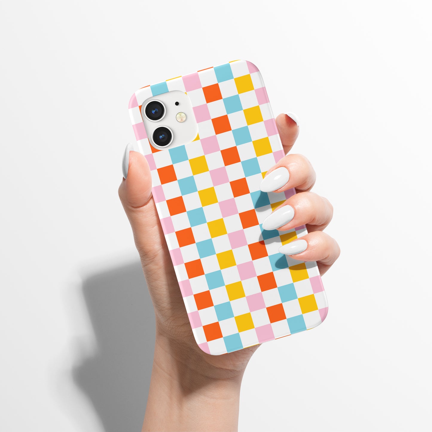 Colorful Retro Checkboard 60s iPhone Case - HypeSheriff