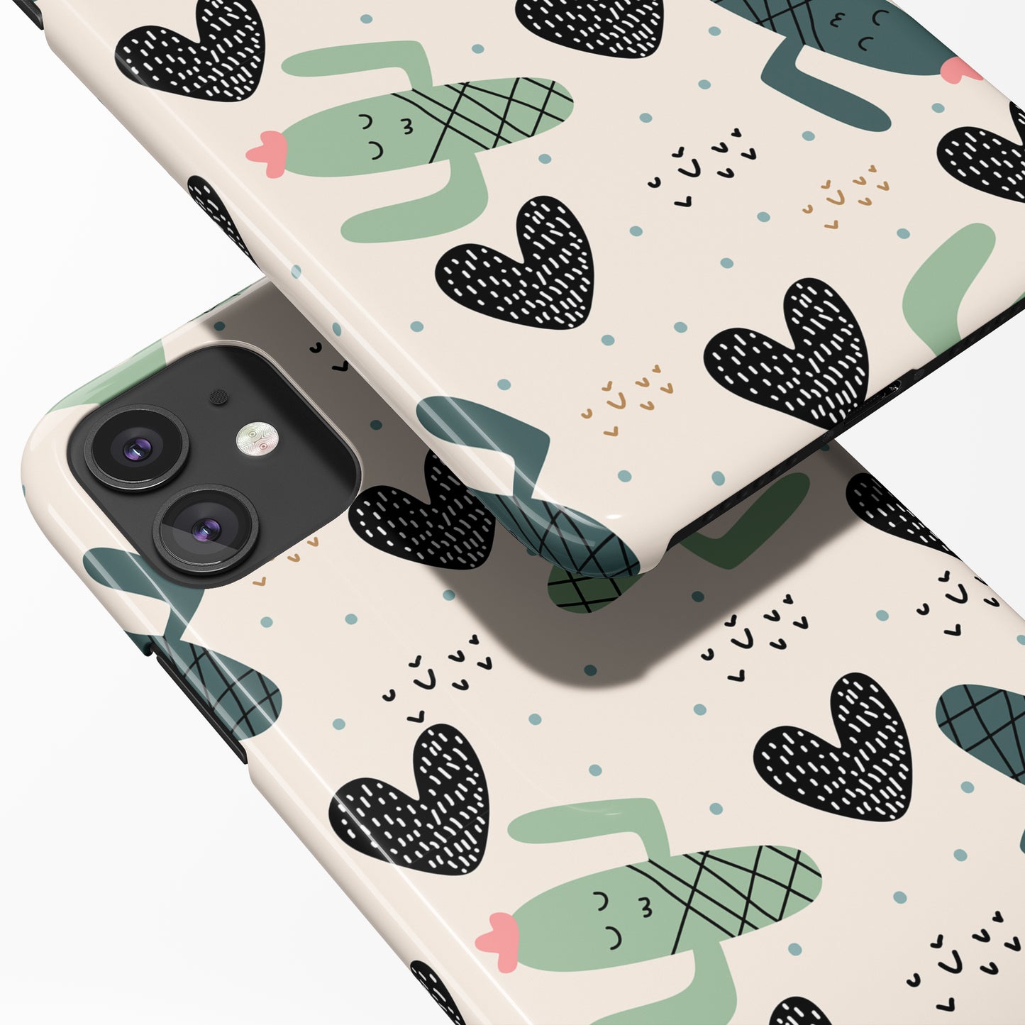 Crazy Happy Cactus iPhone Case - HypeSheriff