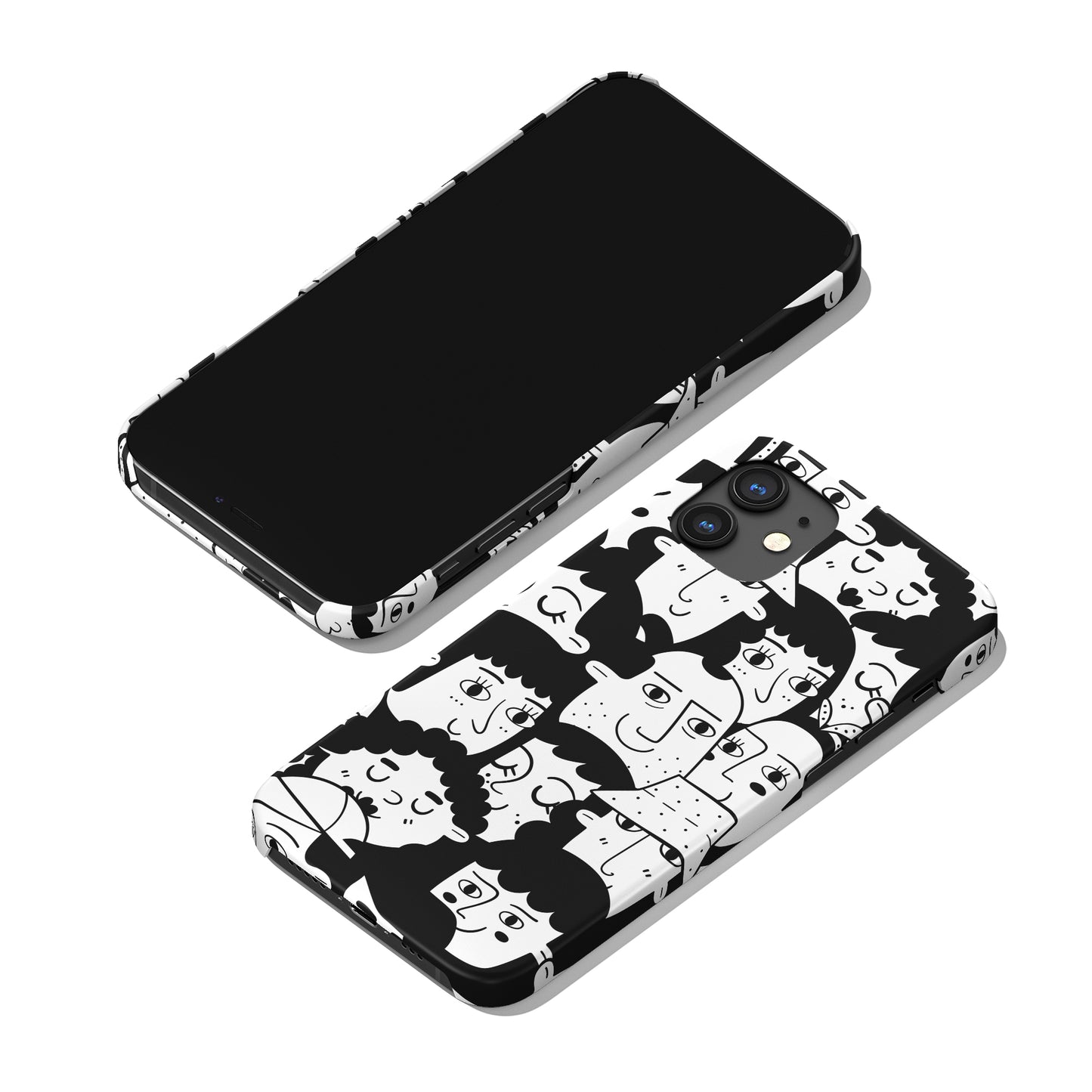 Human Faces Black&White iPhone Case - HypeSheriff
