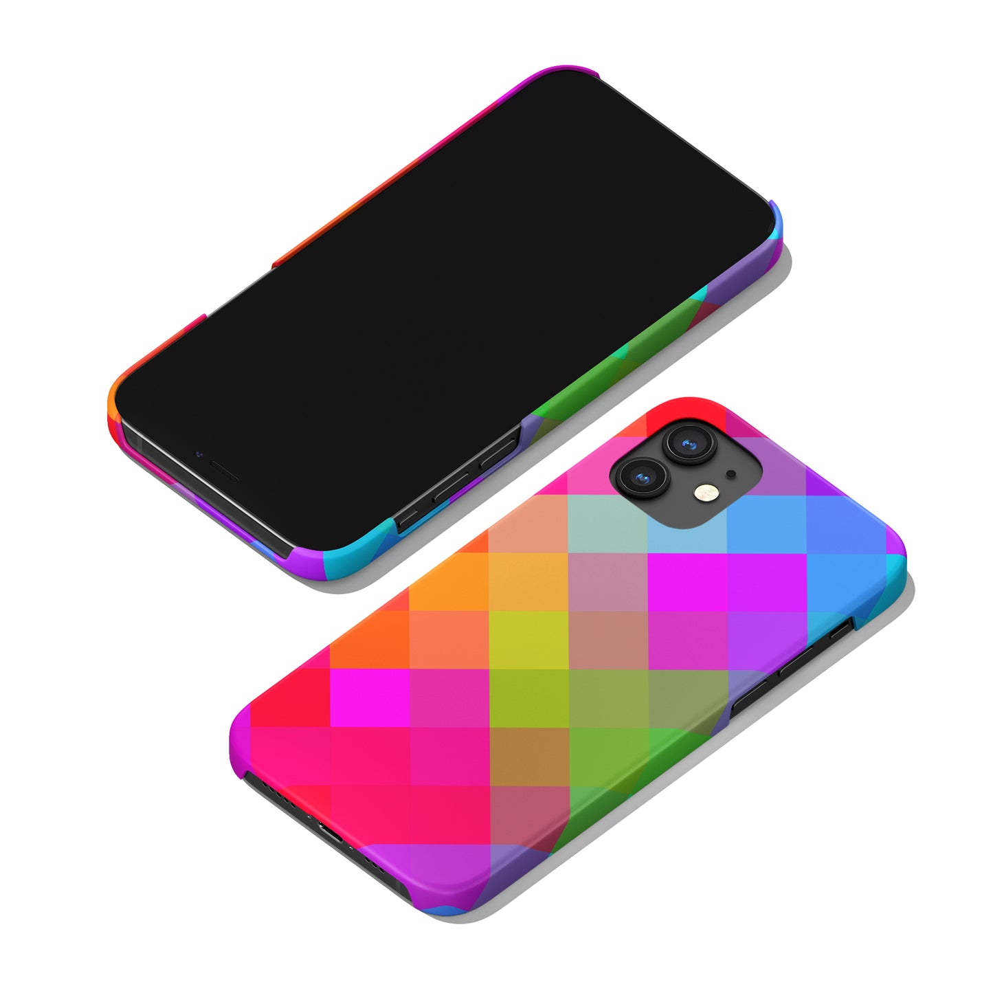 Colorful Polygonal Geometric Pattern iPhone Case - HypeSheriff