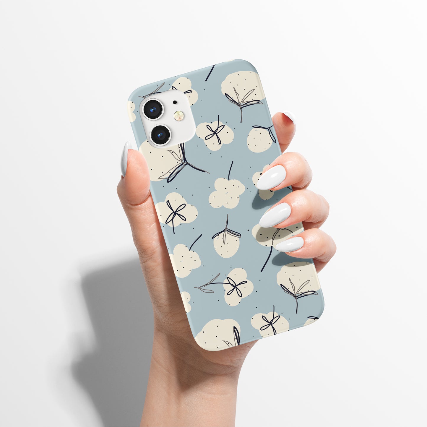 Bright Blue Floral iPhone Case - HypeSheriff