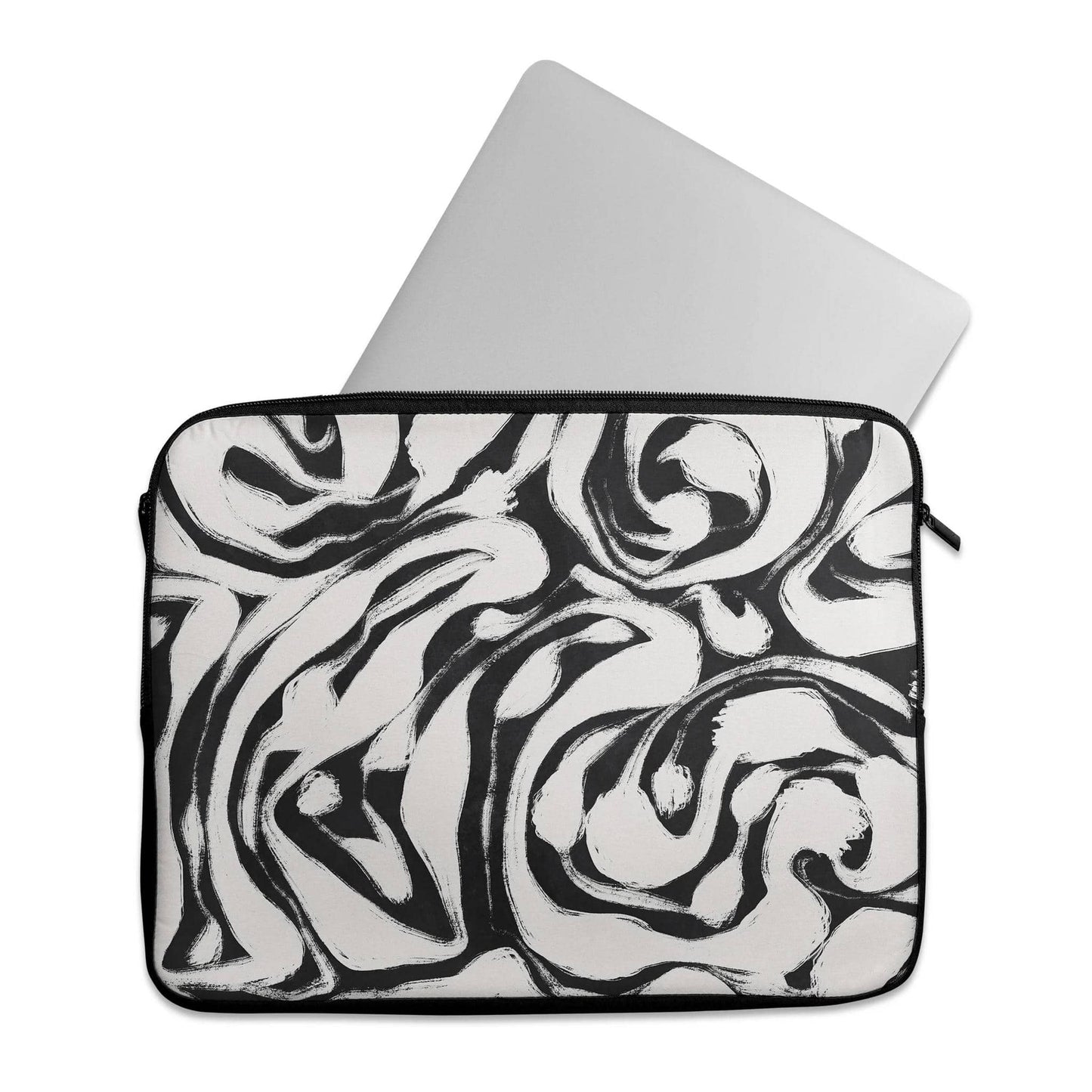 B&W Abstract Art - Laptop Sleeve - HypeSheriff