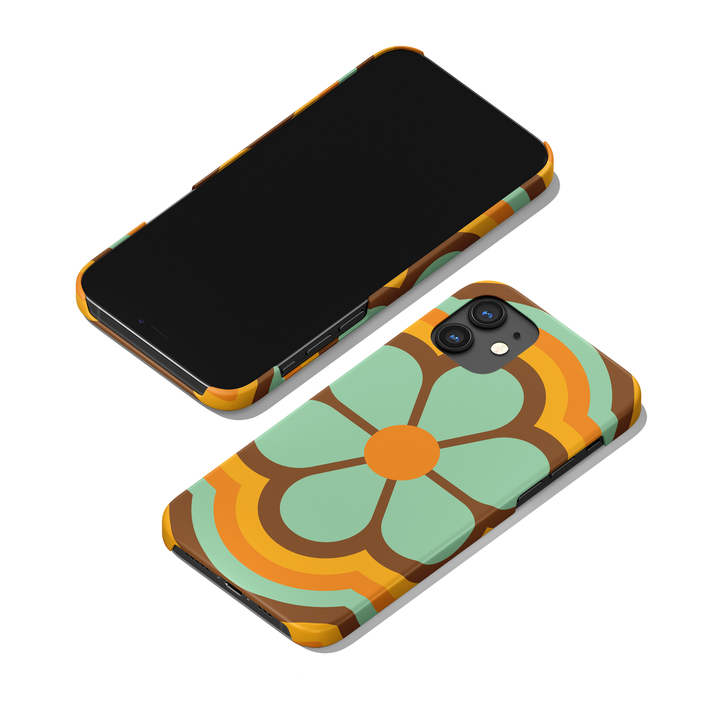 Retro 70s Hippie Flower Kids iPhone Case - HypeSheriff