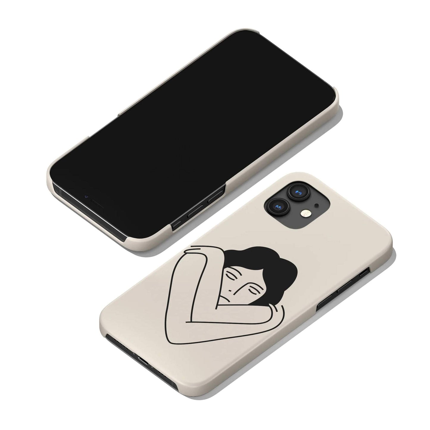 Aesthetic Cute Girl iPhone Case - HypeSheriff