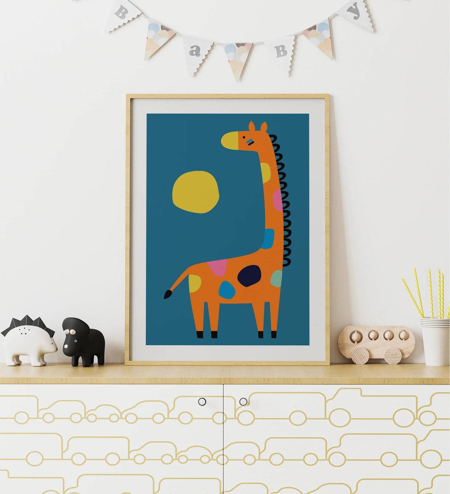 Colorful Giraffe Poster - HypeSheriff