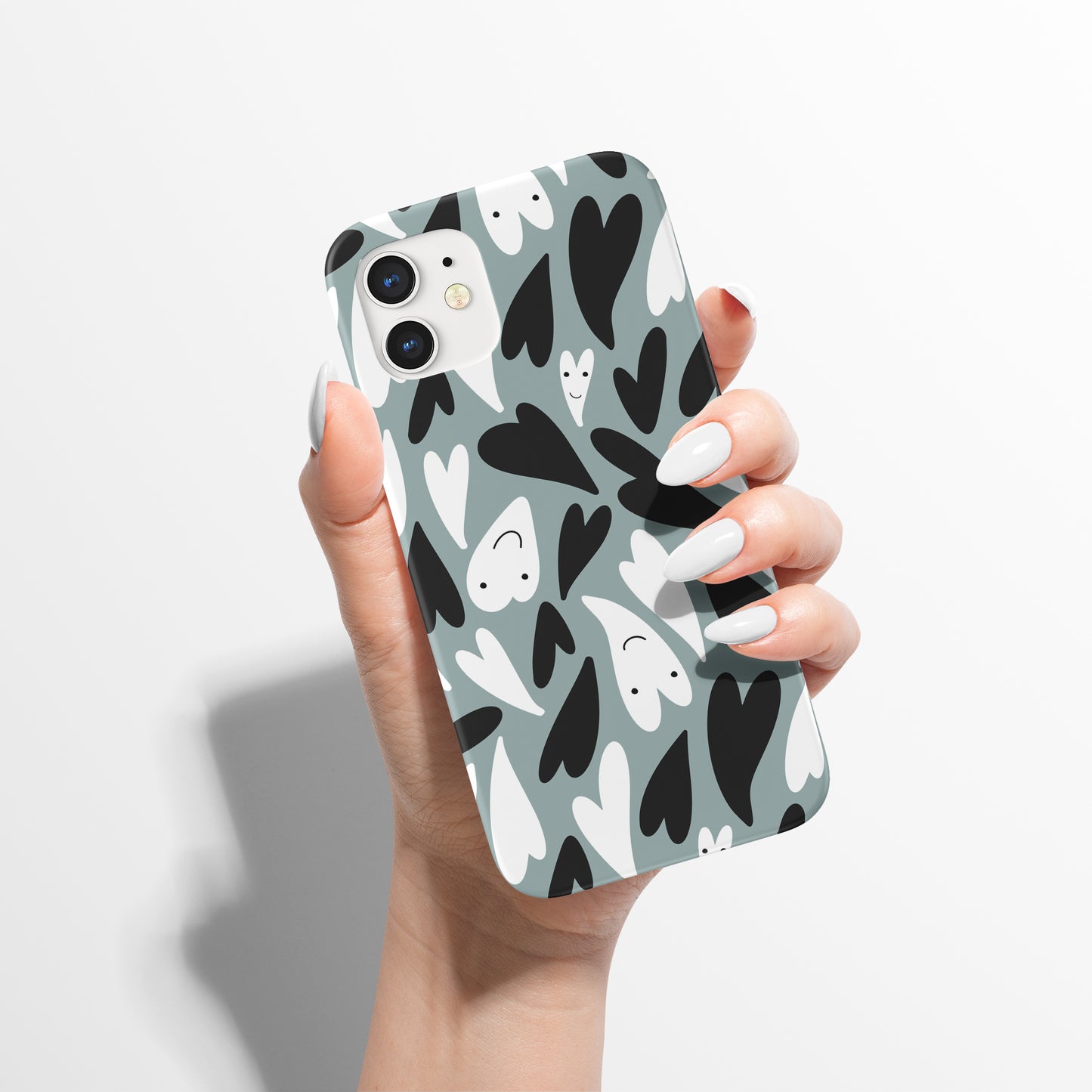 Funny Hearts Pattern iPhone Case - HypeSheriff