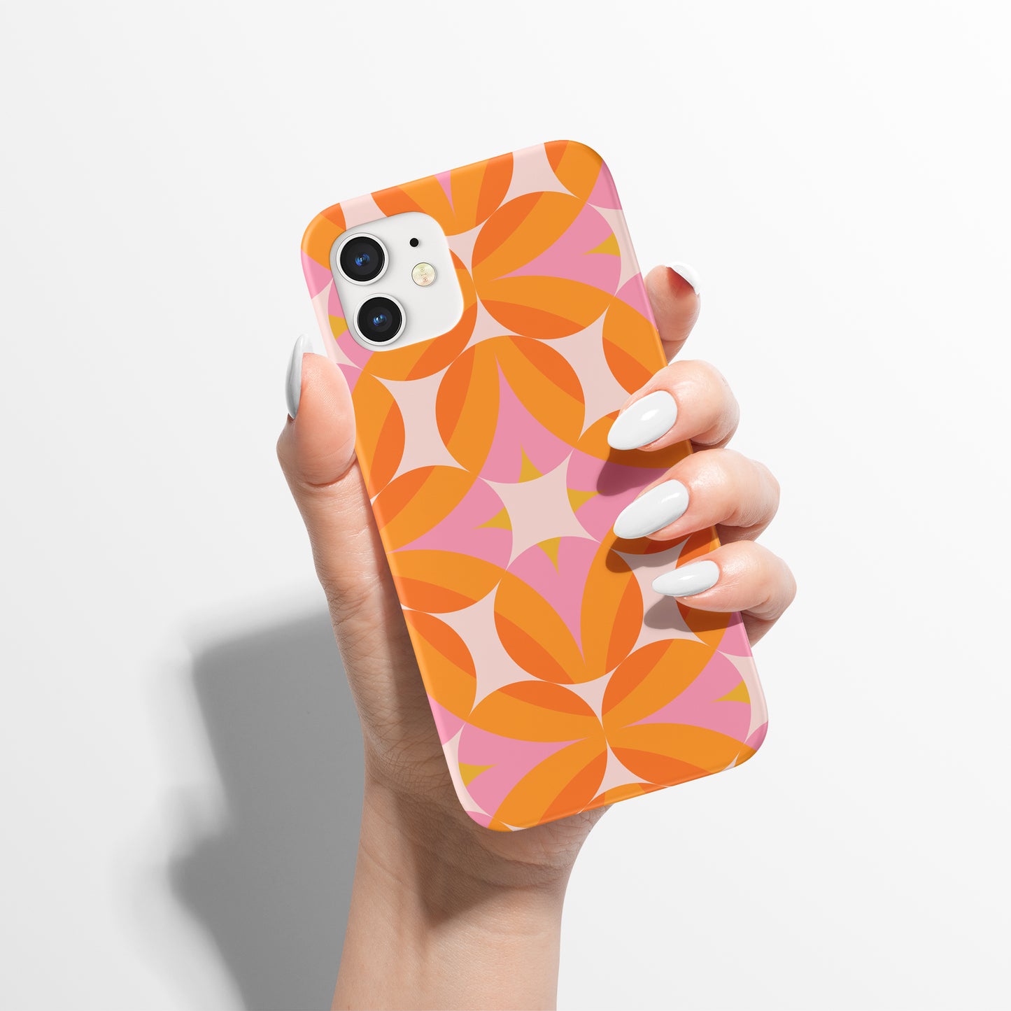 60s Orange Pink Pattern iPhone Case - HypeSheriff