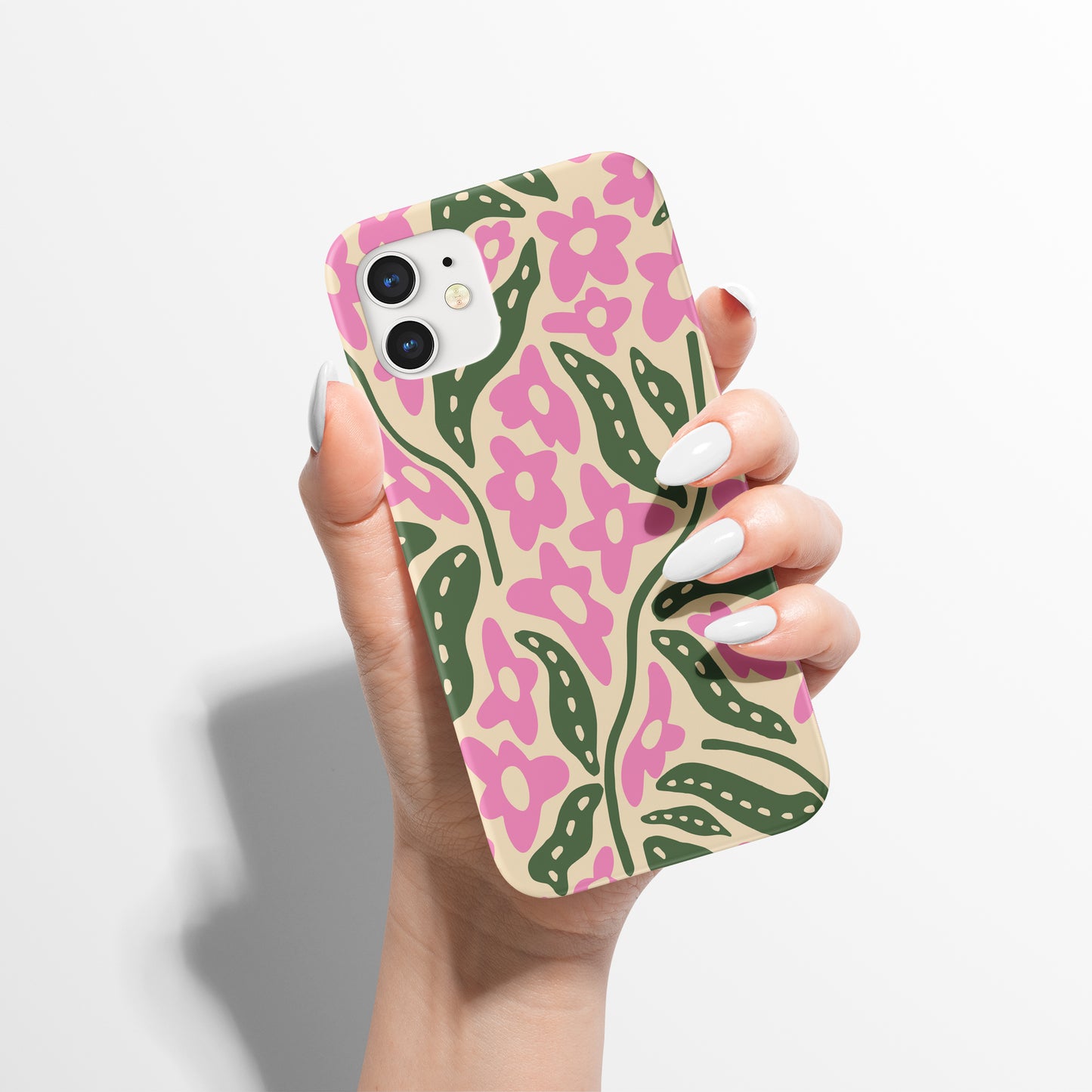 Pink Liquide Swirl Flowers iPhone Case - HypeSheriff