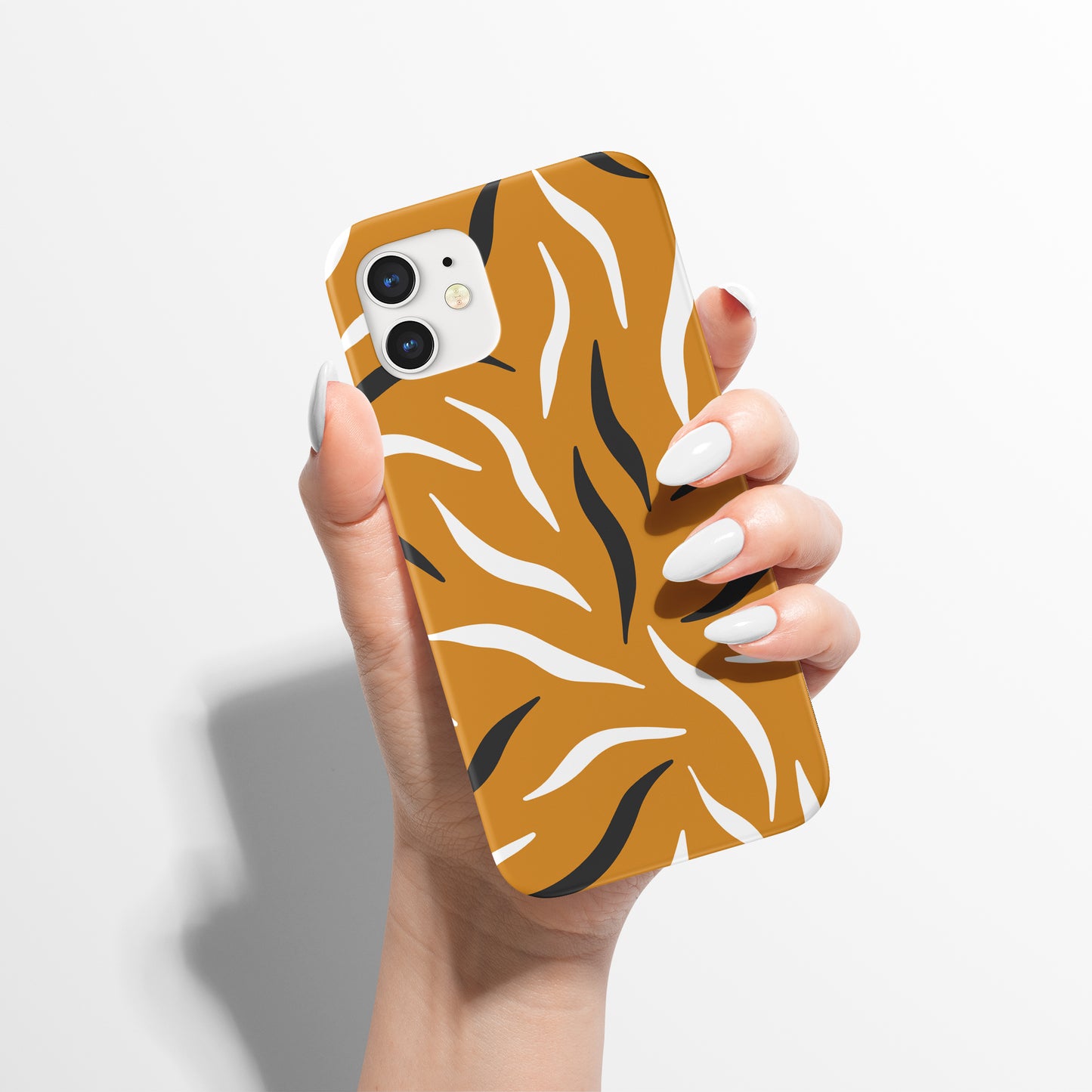Mustard Abstract Animal Pattern iPhone Case - HypeSheriff