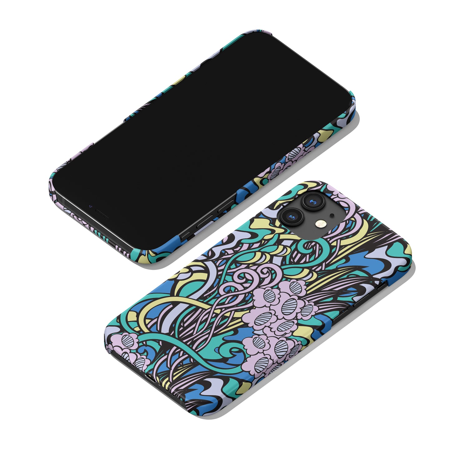 Art Nouveau Floral Pattern iPhone Case - HypeSheriff
