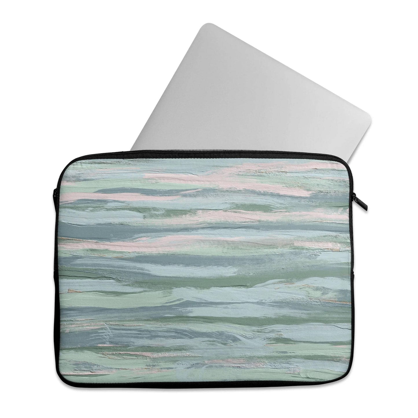 Blue Sea Abstract Modern Art- Laptop Sleeve - HypeSheriff