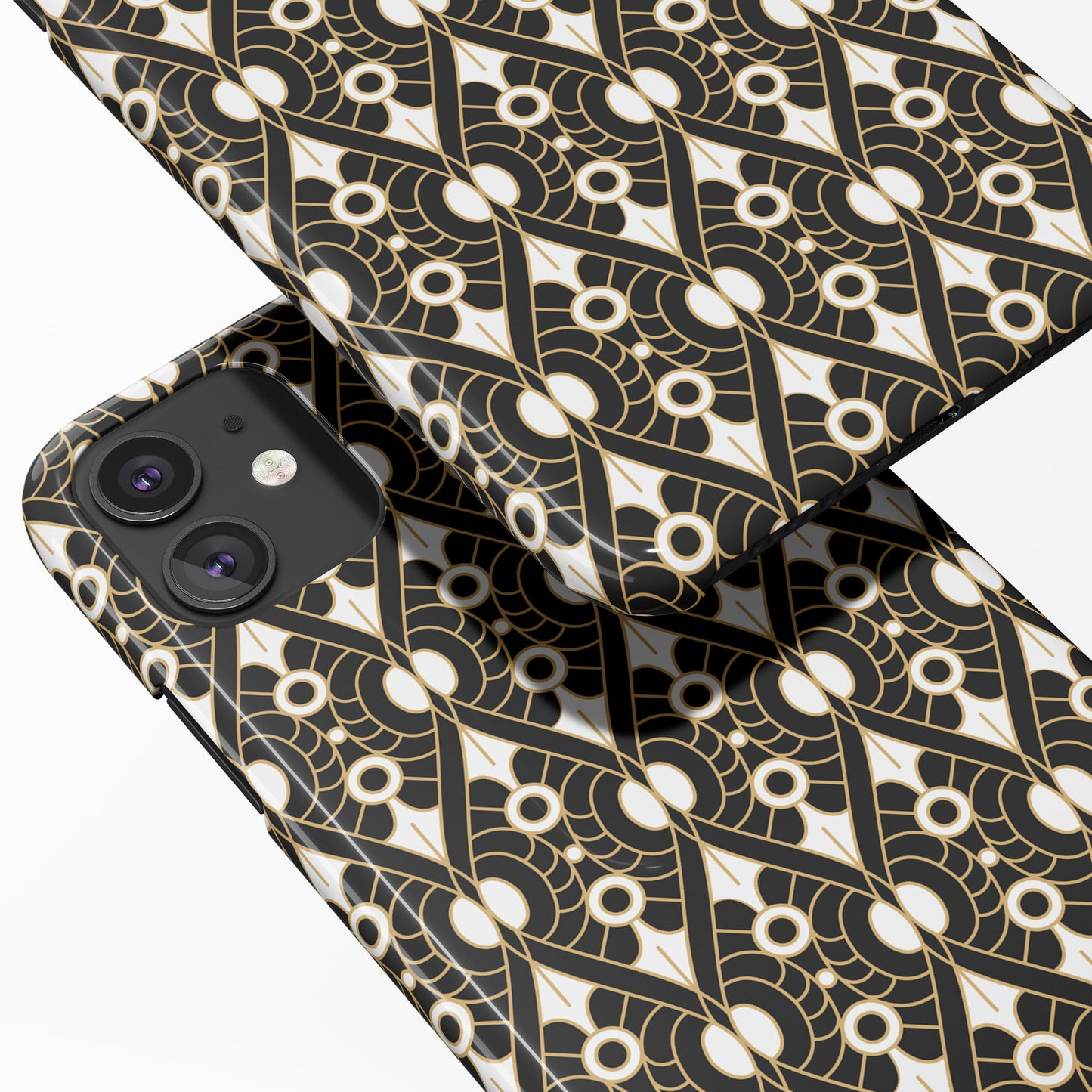 Black Art Deco Great Gatsby iPhone Case - HypeSheriff